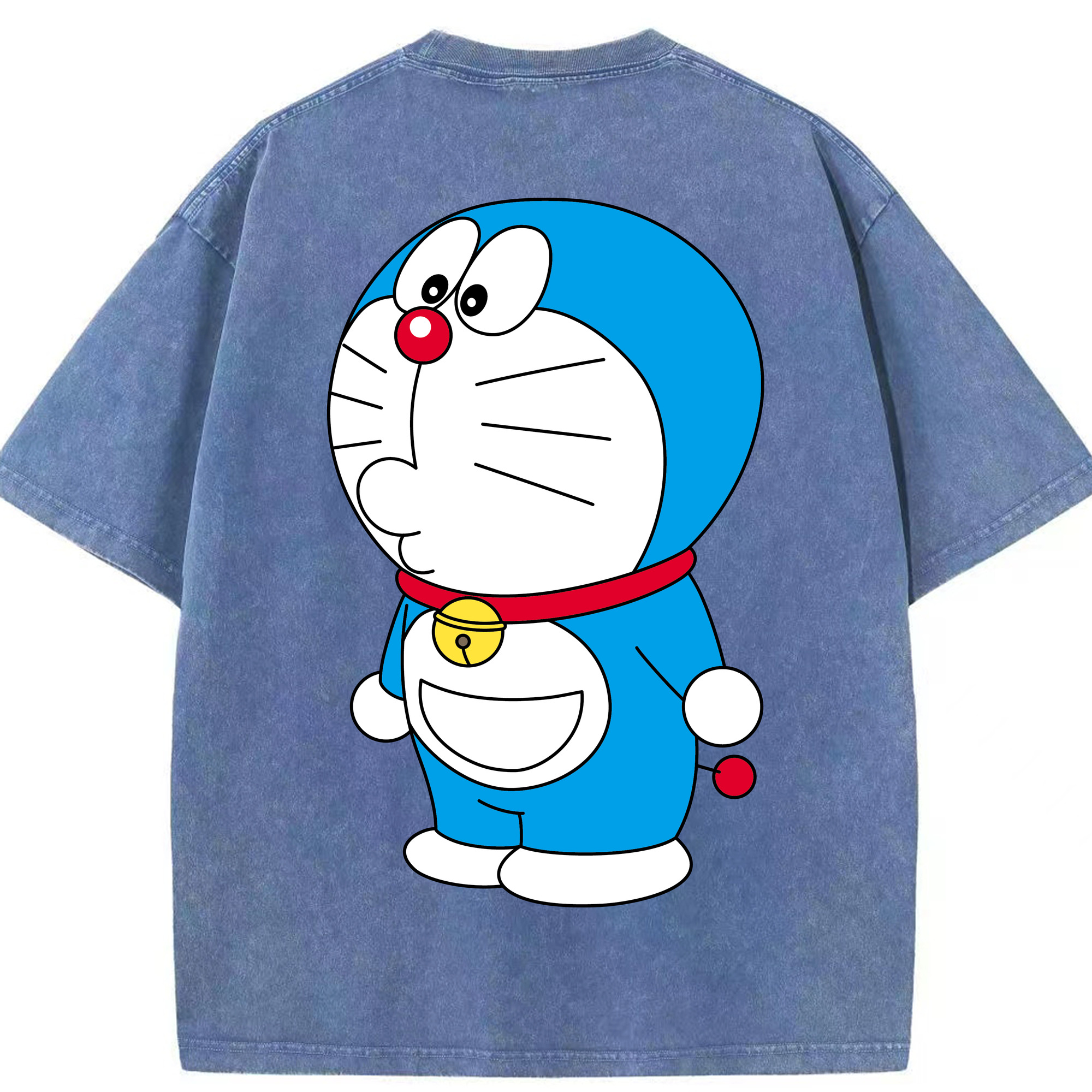 （画像用） ドラえもん Doraemon 綿100% ヴィンテージ風 半袖Tシャツ（背面プリント）