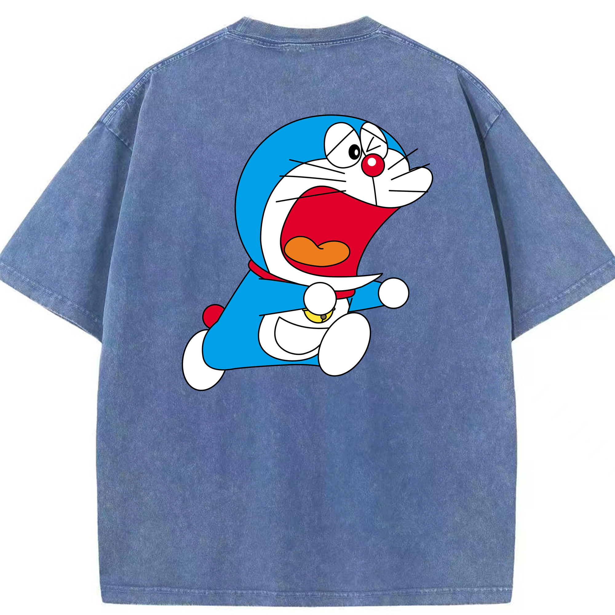 （画像用） ドラえもん Doraemon 綿100% ヴィンテージ風 半袖Tシャツ（背面プリント）