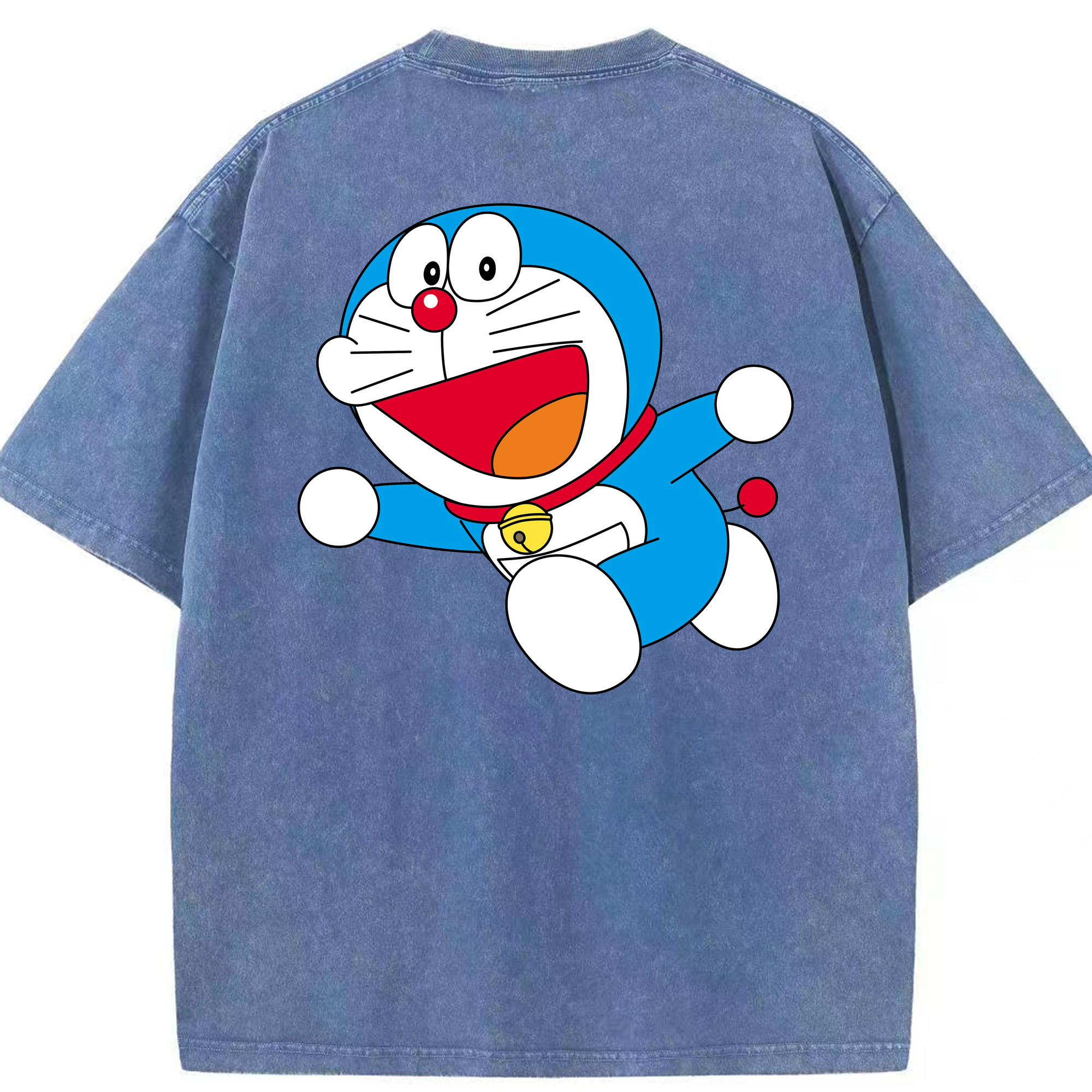 （画像用） ドラえもん Doraemon 綿100% ヴィンテージ風 半袖Tシャツ（背面プリント）