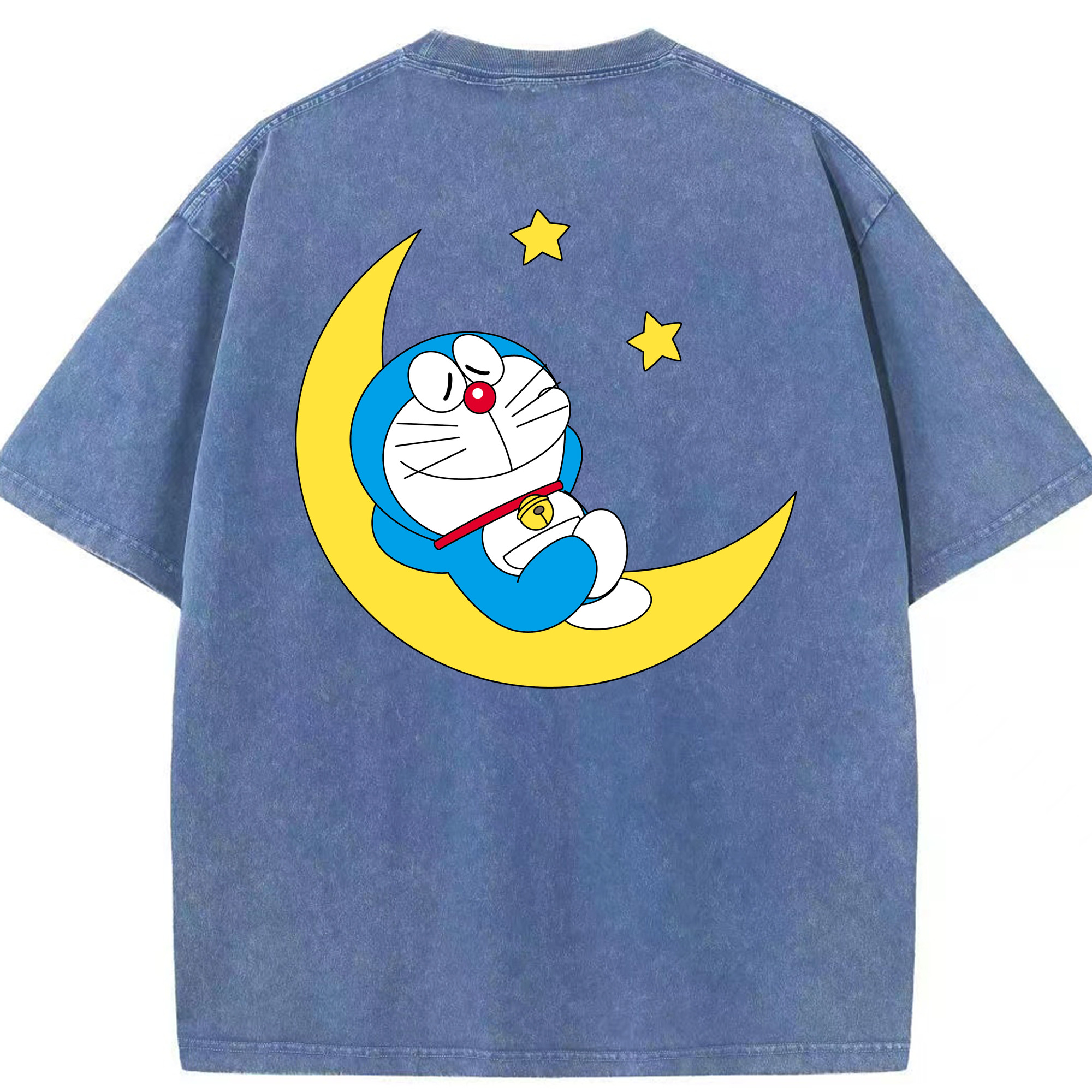 （画像用） ドラえもん Doraemon 綿100% ヴィンテージ風 半袖Tシャツ（背面プリント）