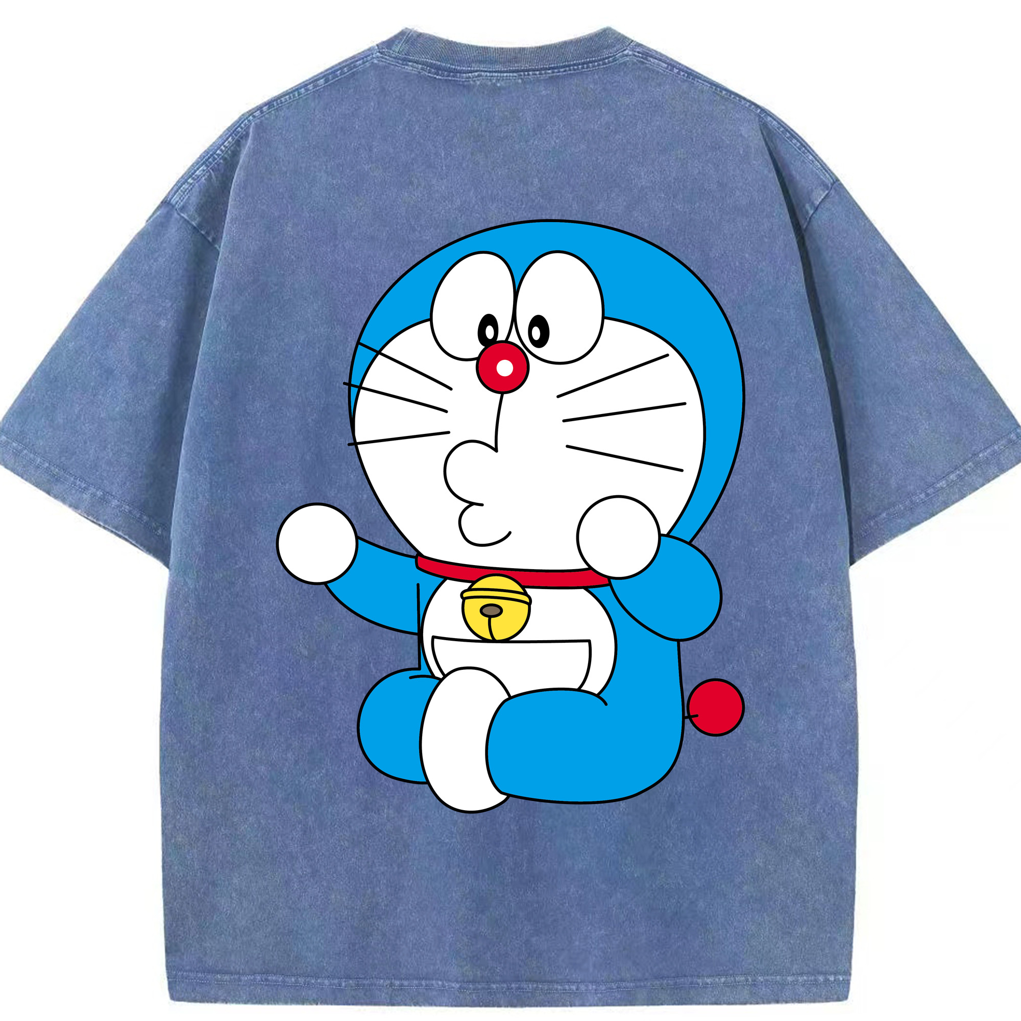 （画像用） ドラえもん Doraemon 綿100% ヴィンテージ風 半袖Tシャツ（背面プリント）