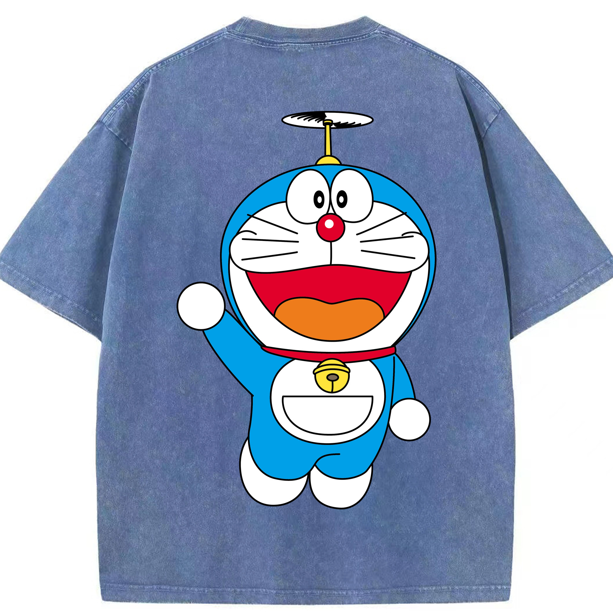 （画像用） ドラえもん Doraemon 綿100% ヴィンテージ風 半袖Tシャツ（背面プリント）