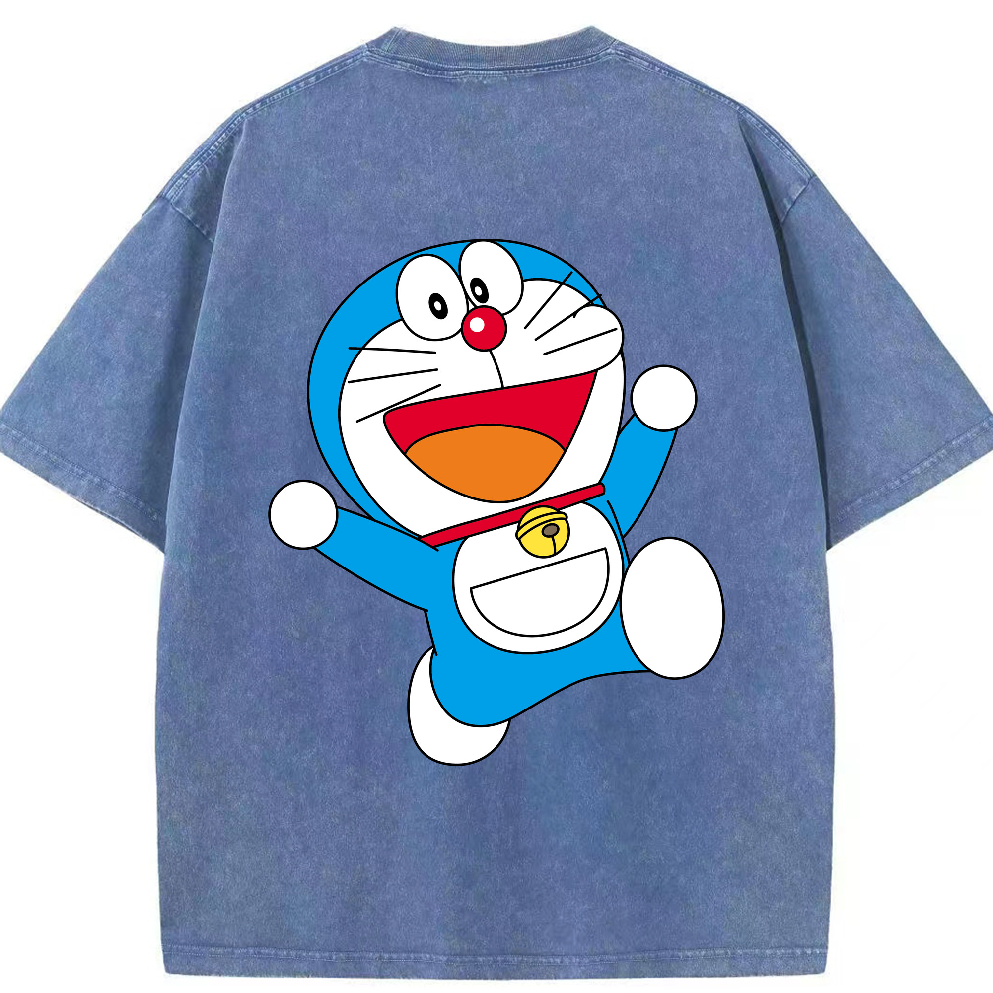 （画像用） ドラえもん Doraemon 綿100% ヴィンテージ風 半袖Tシャツ（背面プリント）