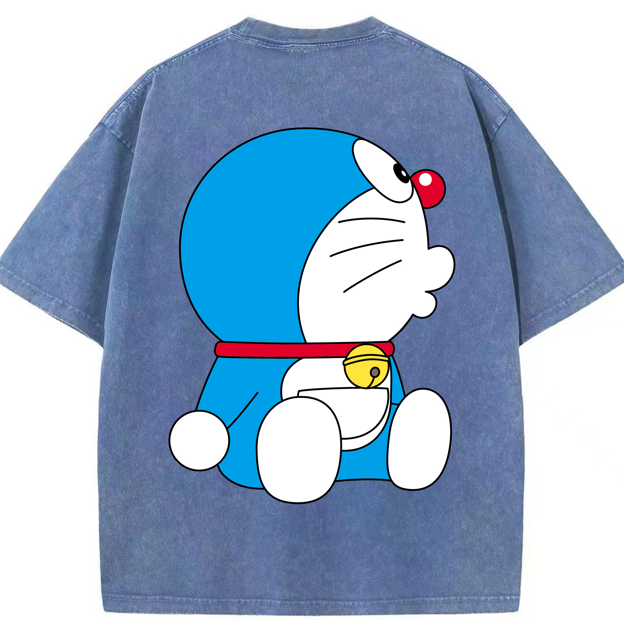 （画像用） ドラえもん Doraemon 綿100% ヴィンテージ風 半袖Tシャツ（背面プリント）