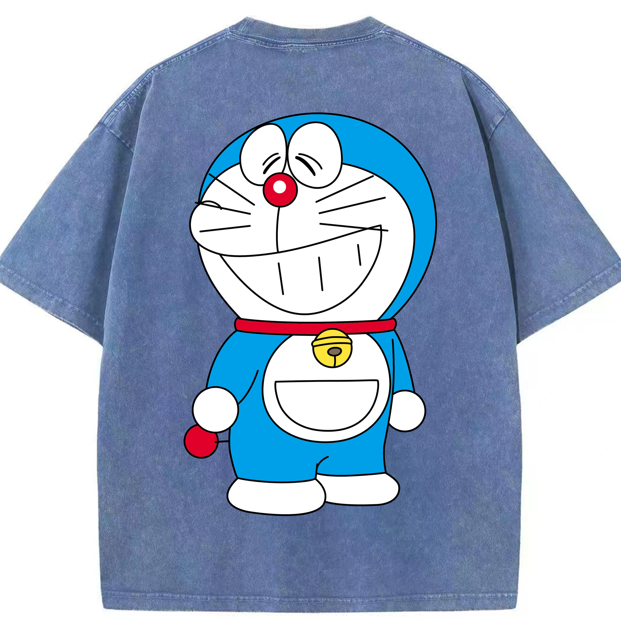 （画像用） ドラえもん Doraemon 綿100% ヴィンテージ風 半袖Tシャツ（背面プリント）