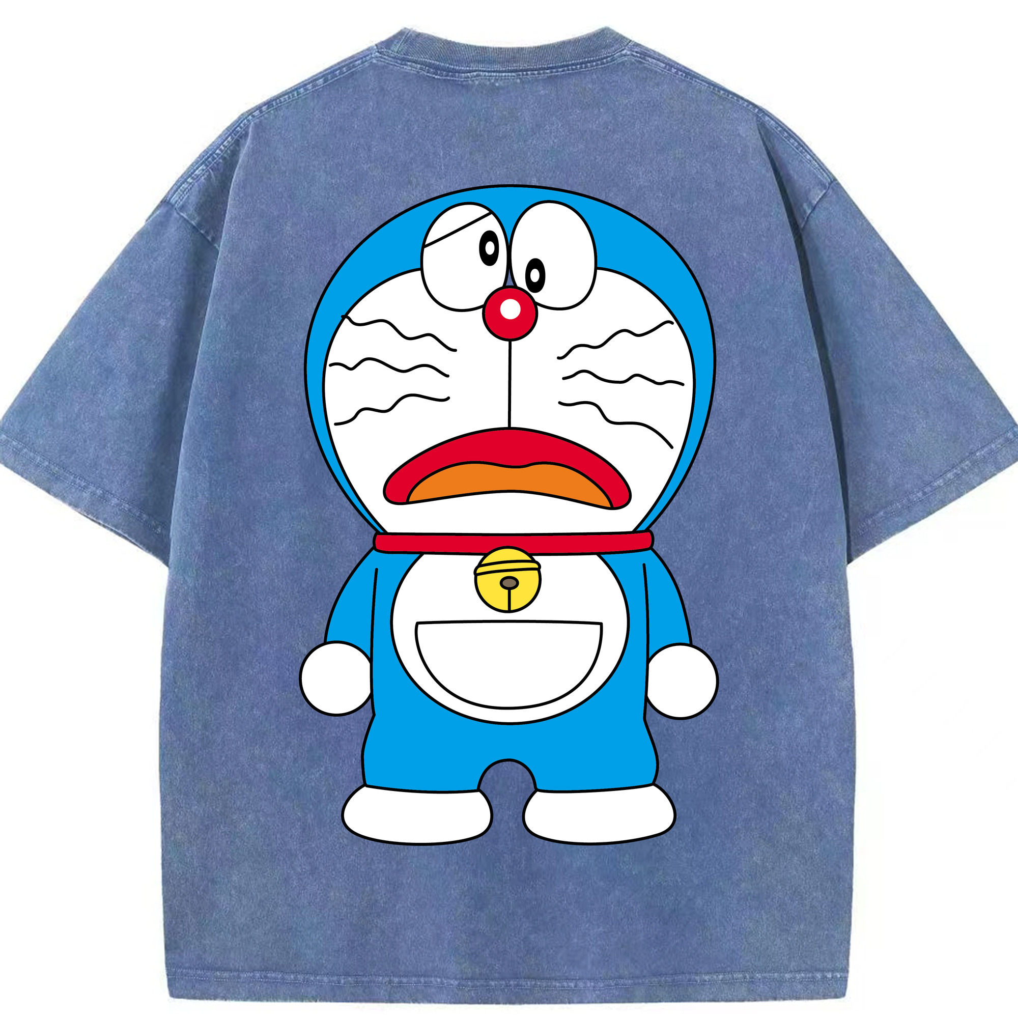 （画像用） ドラえもん Doraemon 綿100% ヴィンテージ風 半袖Tシャツ（背面プリント）