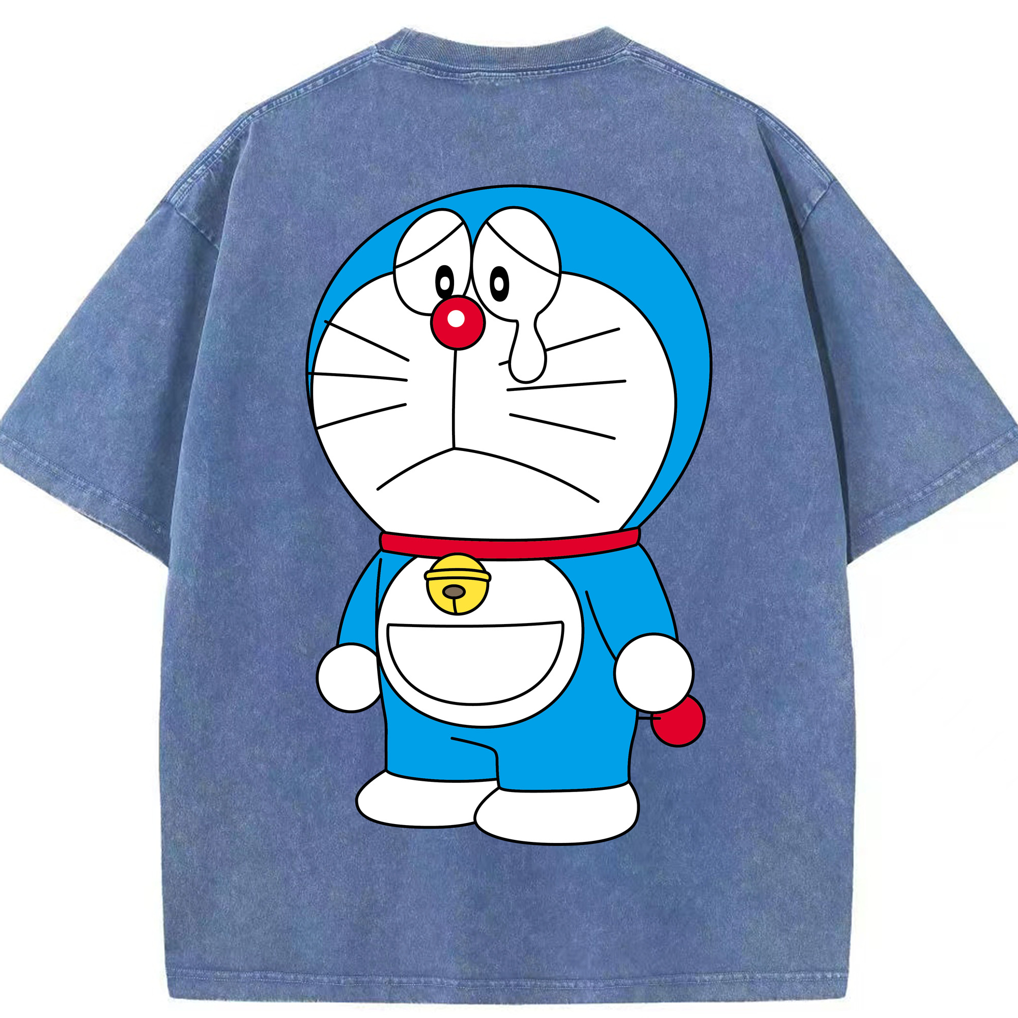 （画像用） ドラえもん Doraemon 綿100% ヴィンテージ風 半袖Tシャツ（背面プリント）