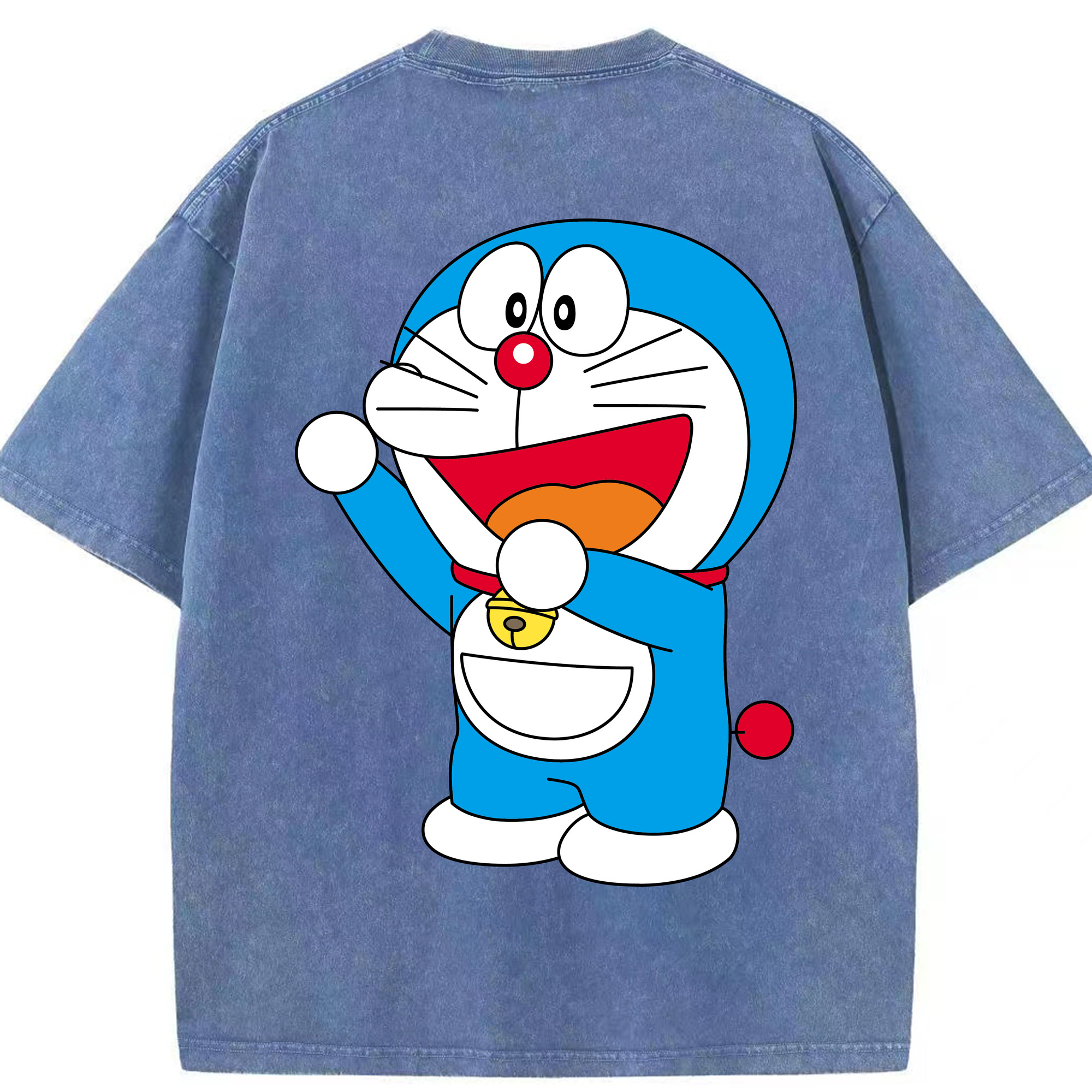 （画像用） ドラえもん Doraemon 綿100% ヴィンテージ風 半袖Tシャツ（背面プリント）