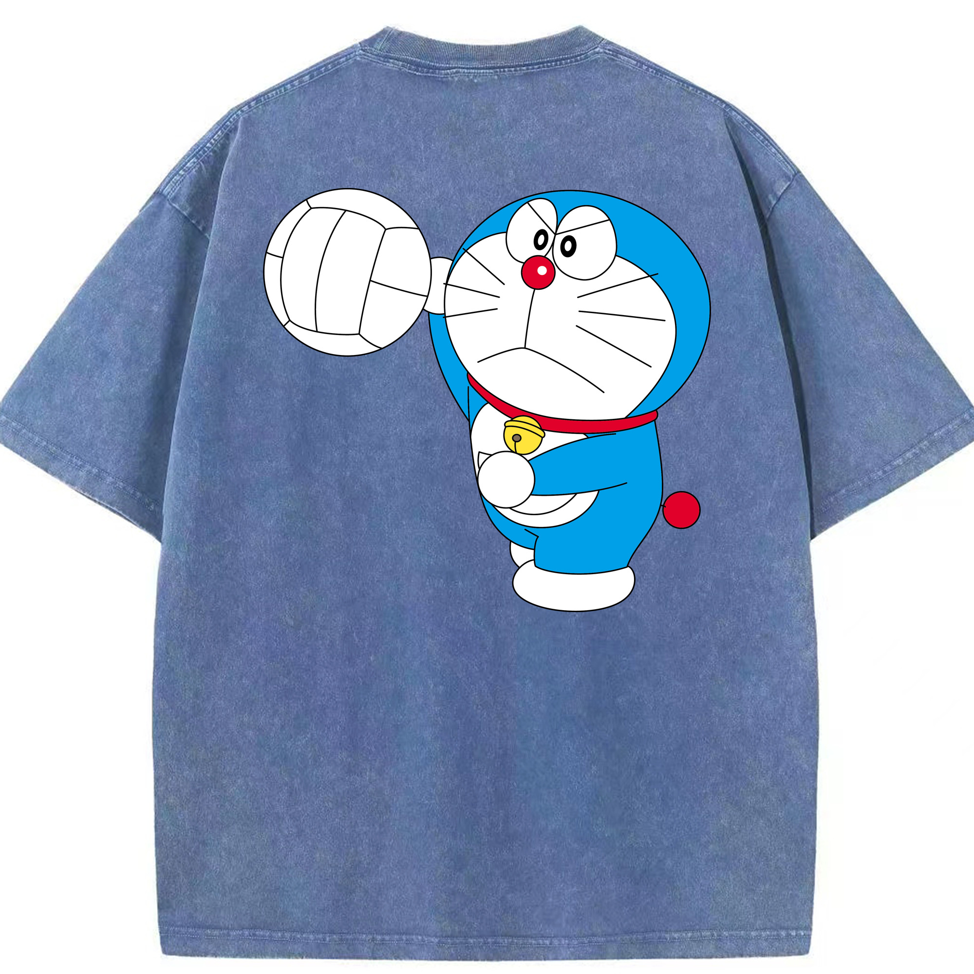 （画像用） ドラえもん Doraemon 綿100% ヴィンテージ風 半袖Tシャツ（背面プリント）
