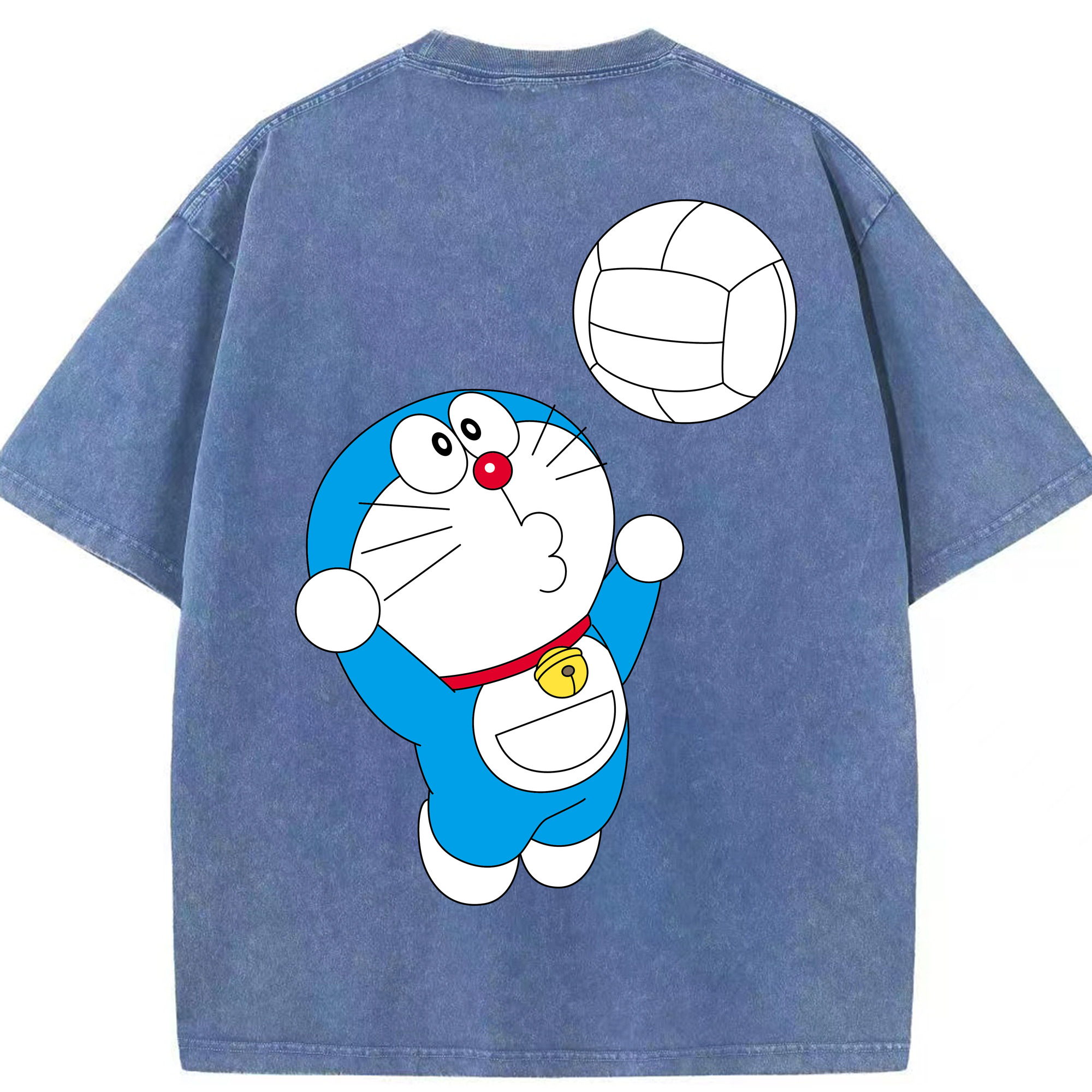 （画像用） ドラえもん Doraemon 綿100% ヴィンテージ風 半袖Tシャツ（背面プリント）