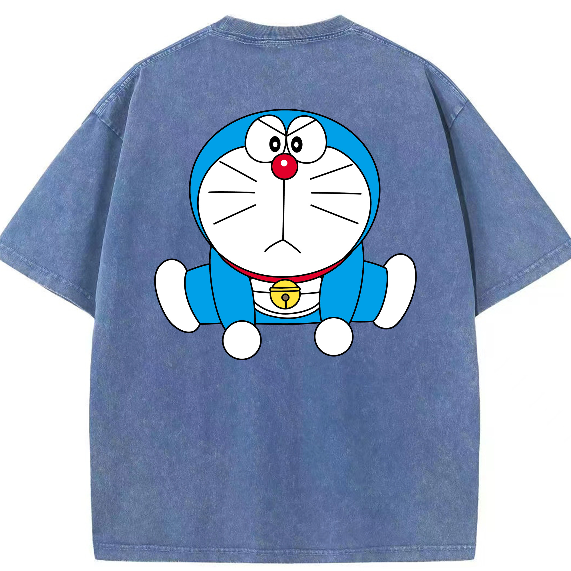 （画像用） ドラえもん Doraemon 綿100% ヴィンテージ風 半袖Tシャツ（背面プリント）