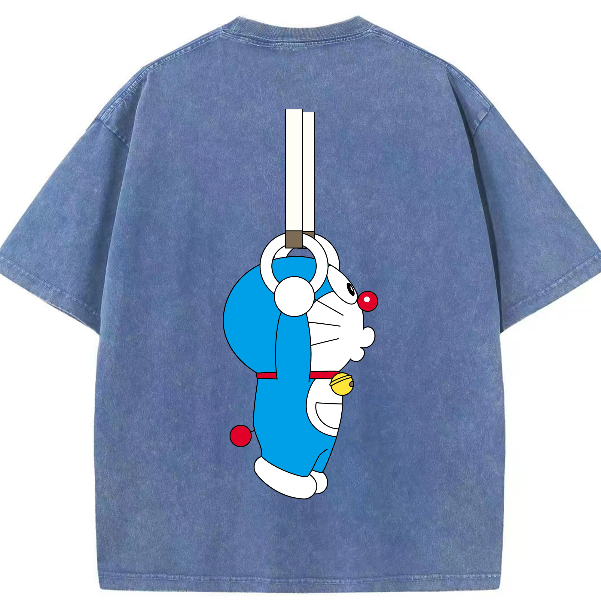 （画像用） ドラえもん Doraemon 綿100% ヴィンテージ風 半袖Tシャツ（背面プリント）