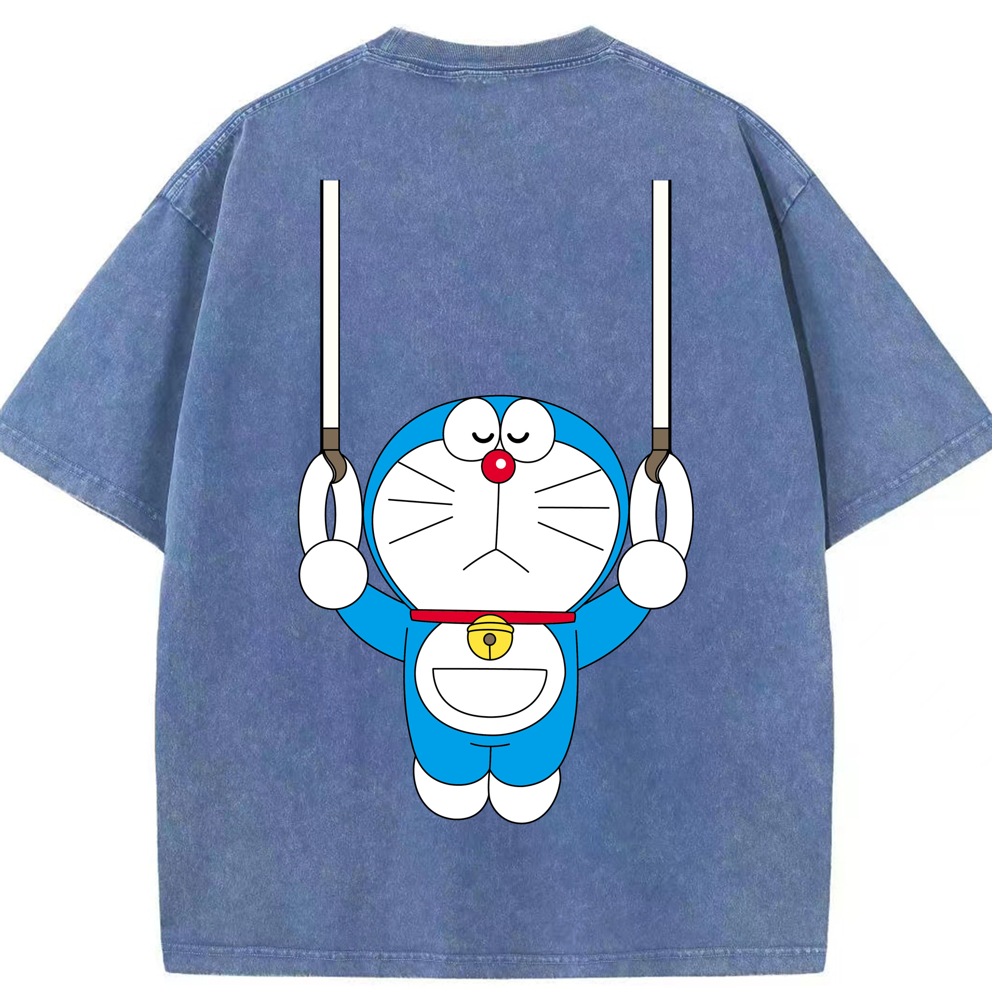 （画像用） ドラえもん Doraemon 綿100% ヴィンテージ風 半袖Tシャツ（背面プリント）