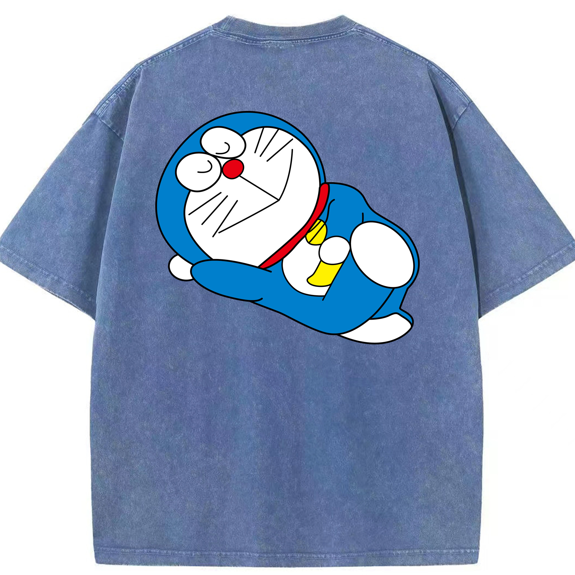 （画像用） ドラえもん Doraemon 綿100% ヴィンテージ風 半袖Tシャツ（背面プリント）