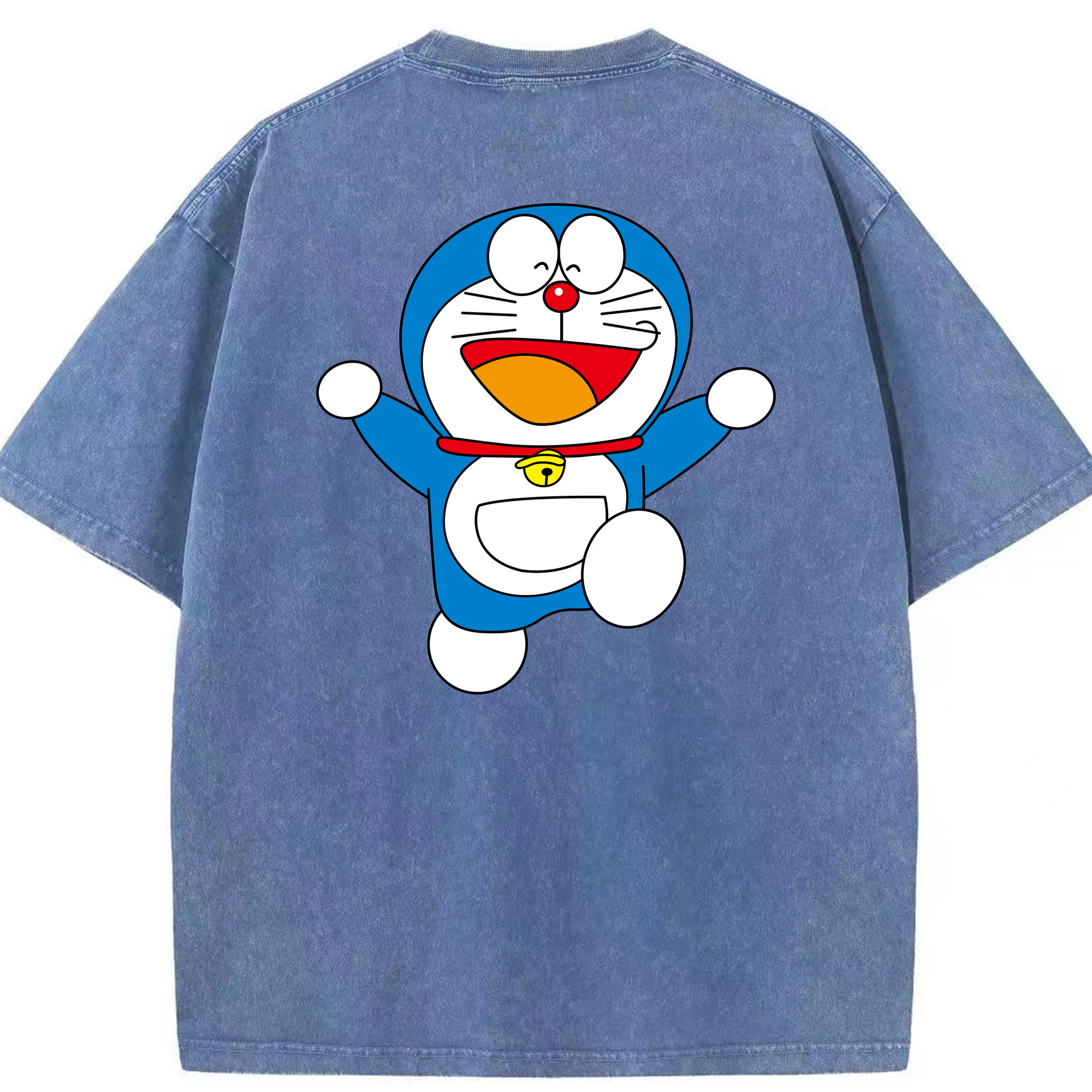 （画像用） ドラえもん Doraemon 綿100% ヴィンテージ風 半袖Tシャツ（背面プリント）