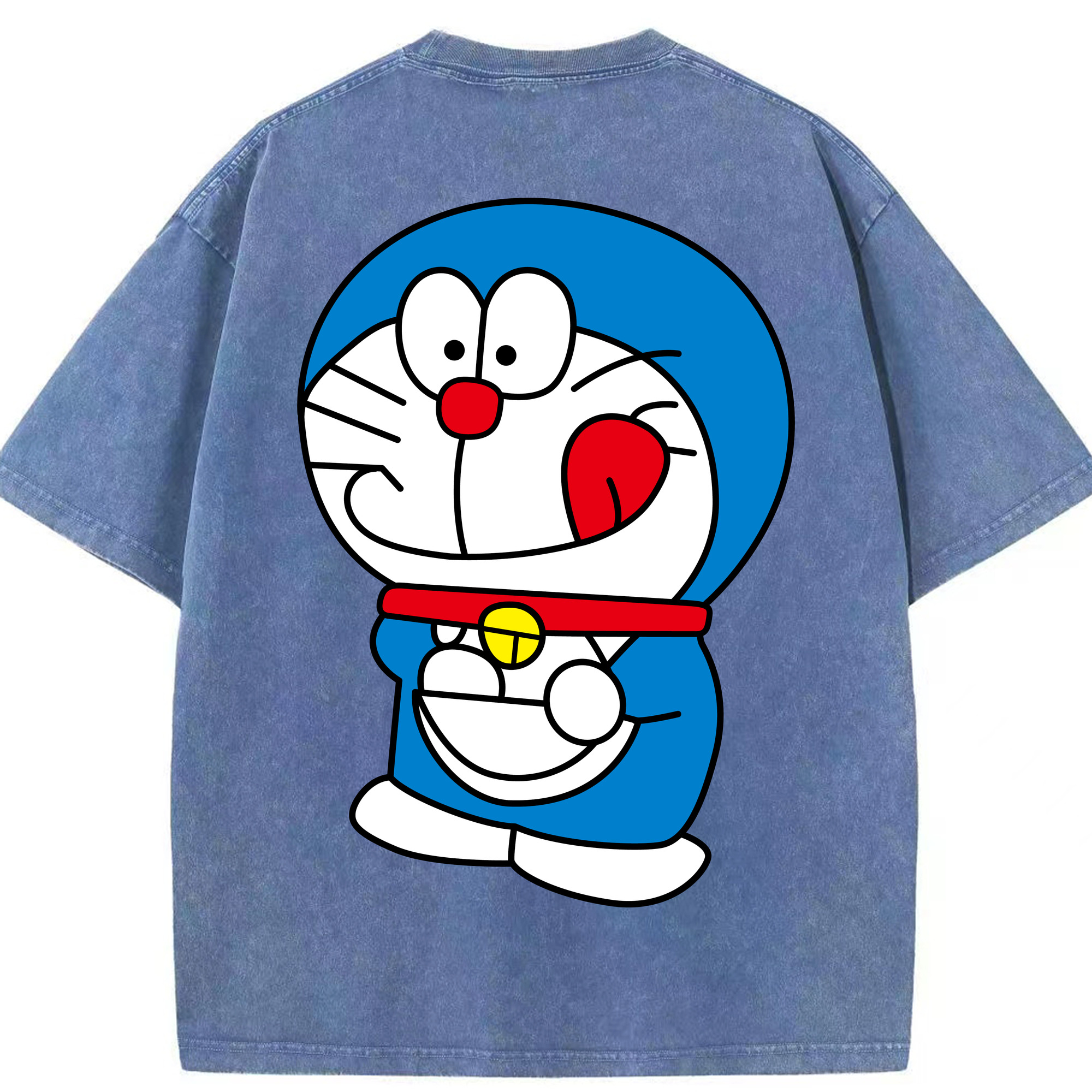 （画像用） ドラえもん Doraemon 綿100% ヴィンテージ風 半袖Tシャツ（背面プリント）