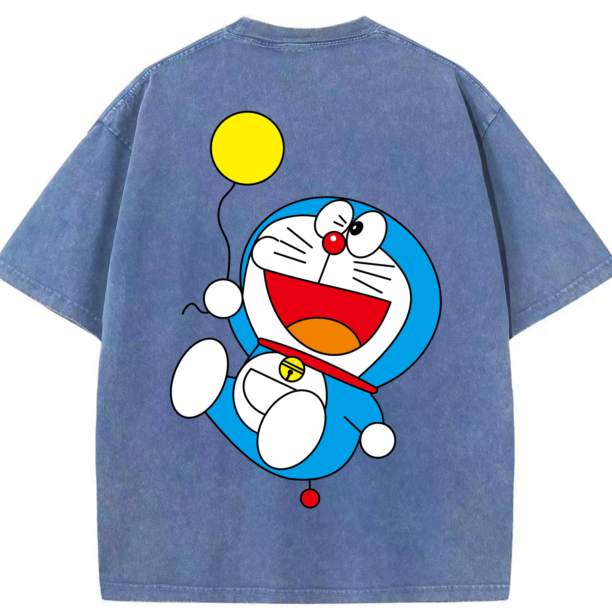 （画像用） ドラえもん Doraemon 綿100% ヴィンテージ風 半袖Tシャツ（背面プリント）