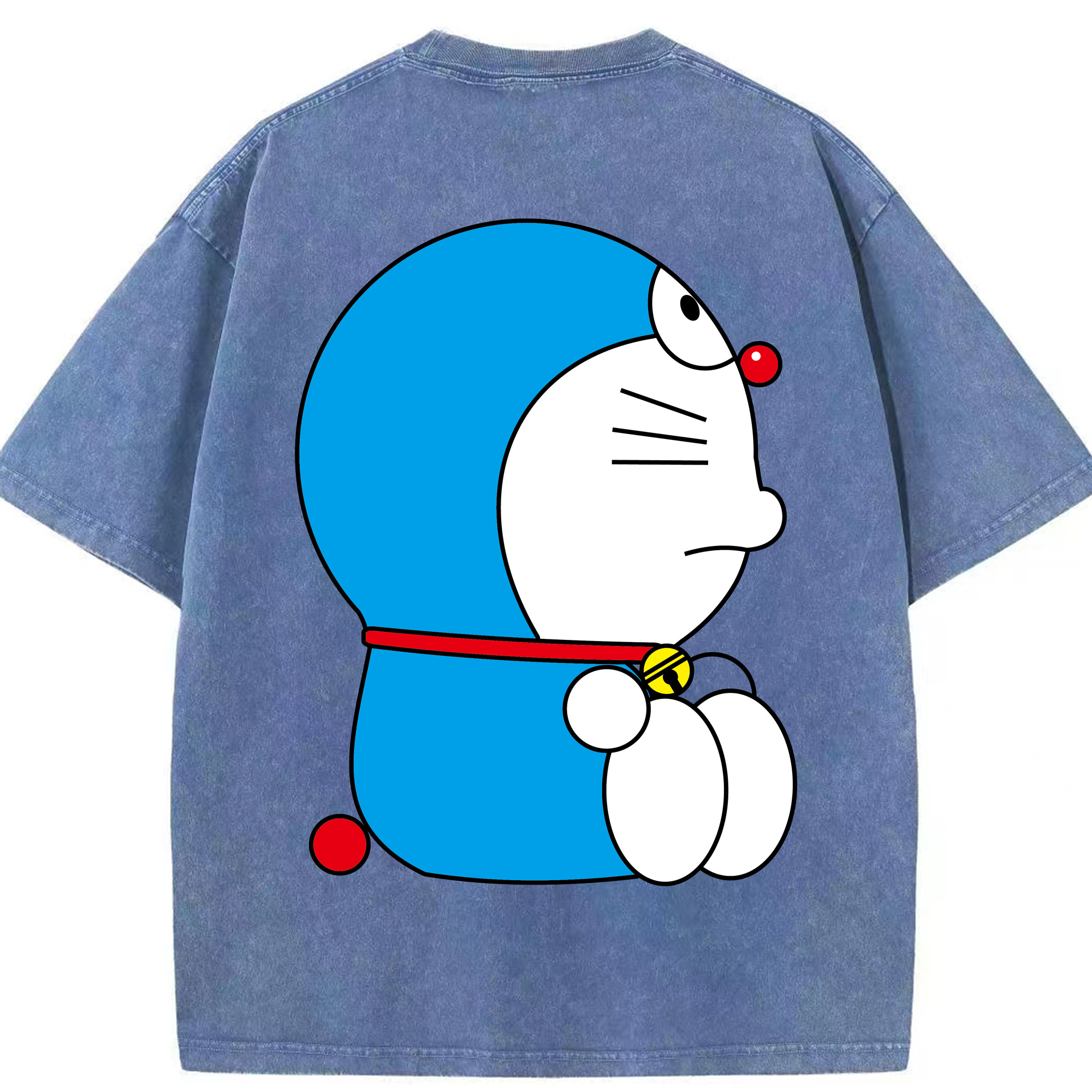（画像用） ドラえもん Doraemon 綿100% ヴィンテージ風 半袖Tシャツ（背面プリント）