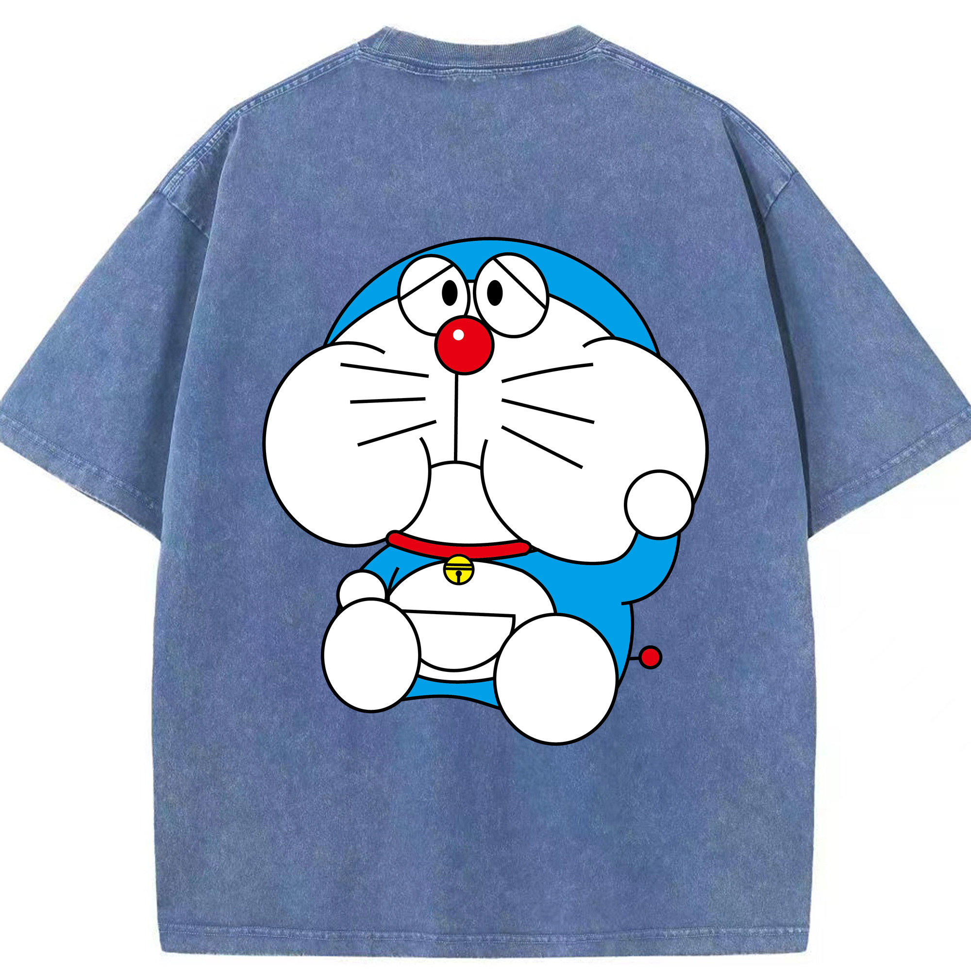 （画像用） ドラえもん Doraemon 綿100% ヴィンテージ風 半袖Tシャツ（背面プリント）