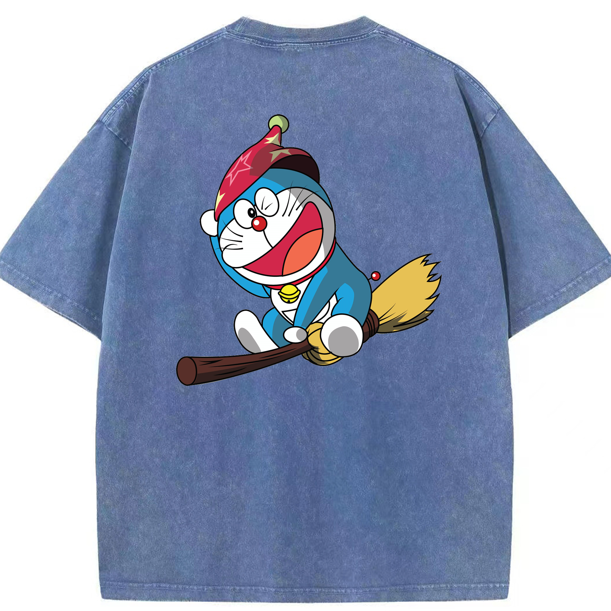 （画像用） ドラえもん Doraemon 綿100% ヴィンテージ風 半袖Tシャツ（背面プリント）