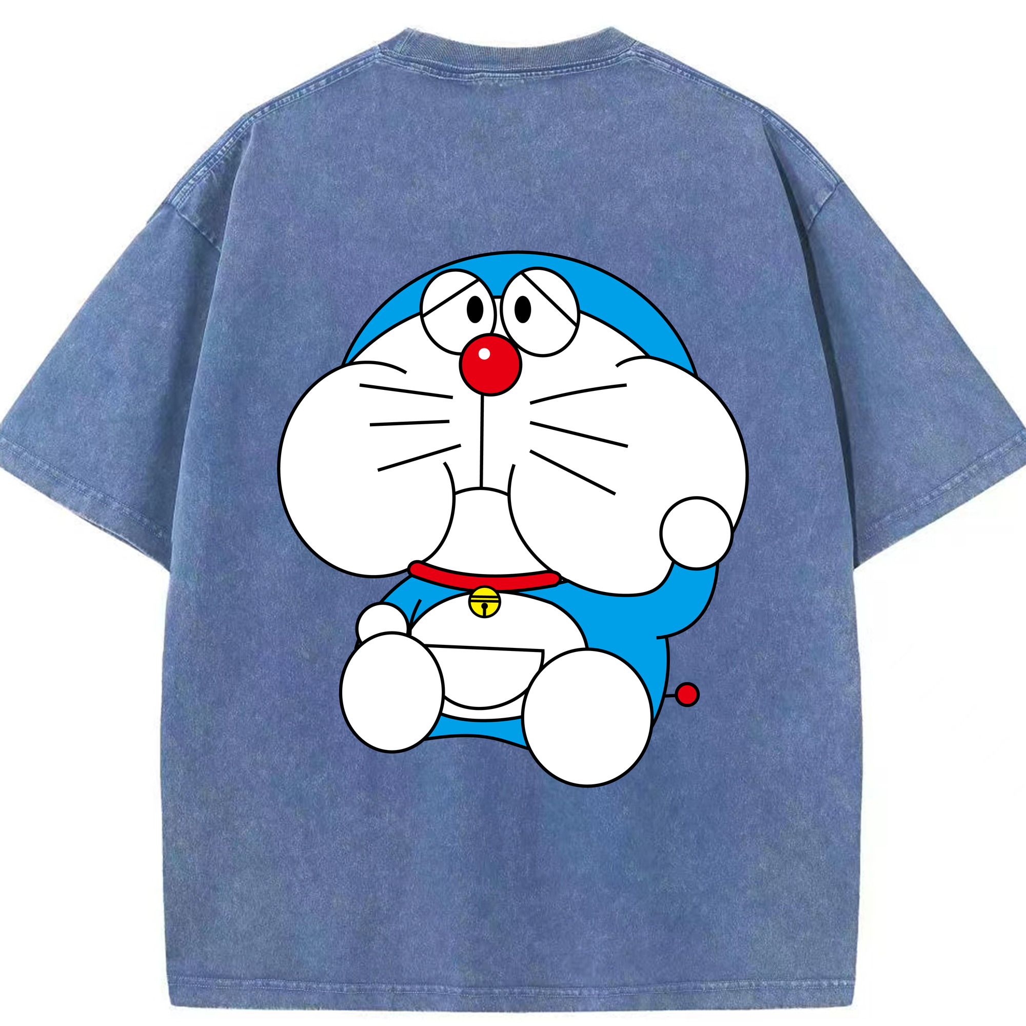 （画像用） ドラえもん Doraemon 綿100% ヴィンテージ風 半袖Tシャツ（背面プリント）