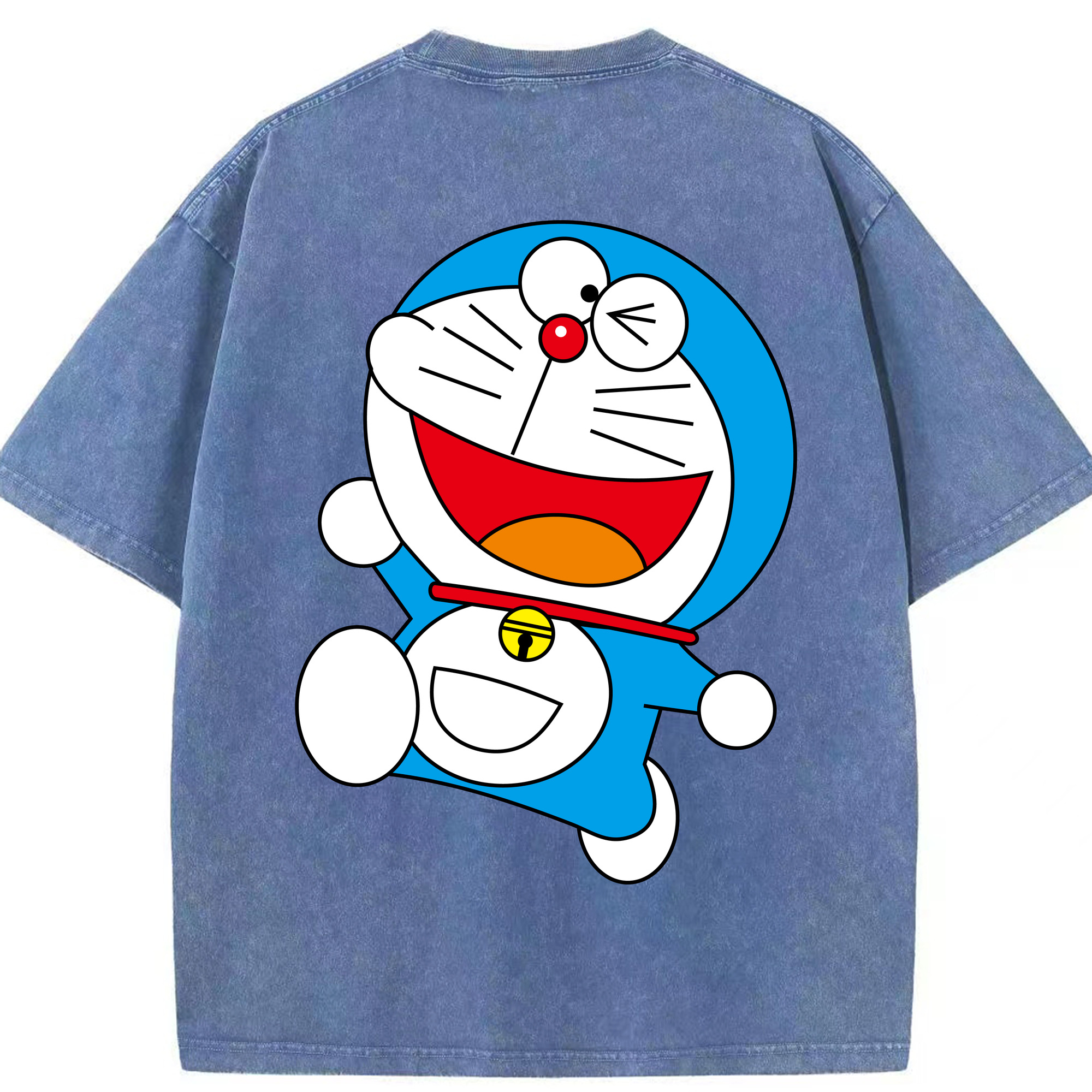 （画像用） ドラえもん Doraemon 綿100% ヴィンテージ風 半袖Tシャツ（背面プリント）