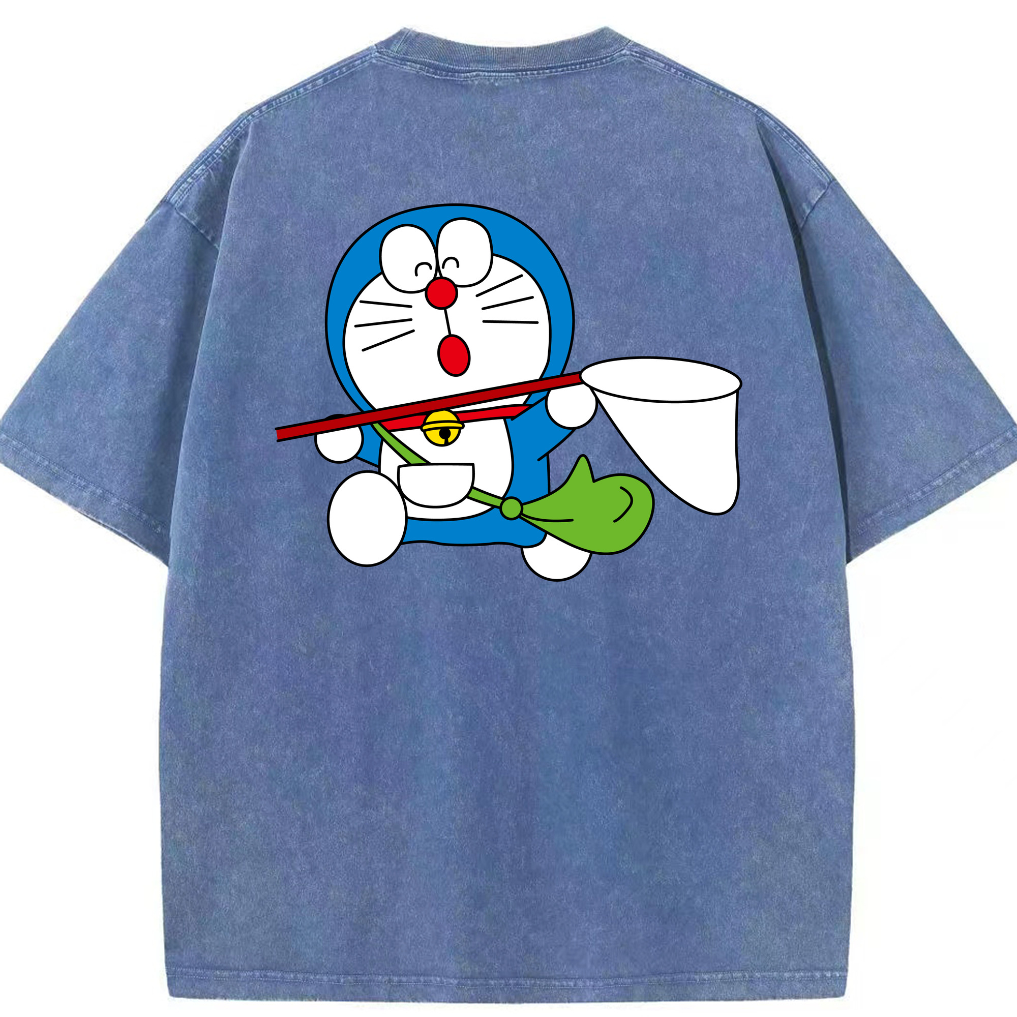 （画像用） ドラえもん Doraemon 綿100% ヴィンテージ風 半袖Tシャツ（背面プリント）