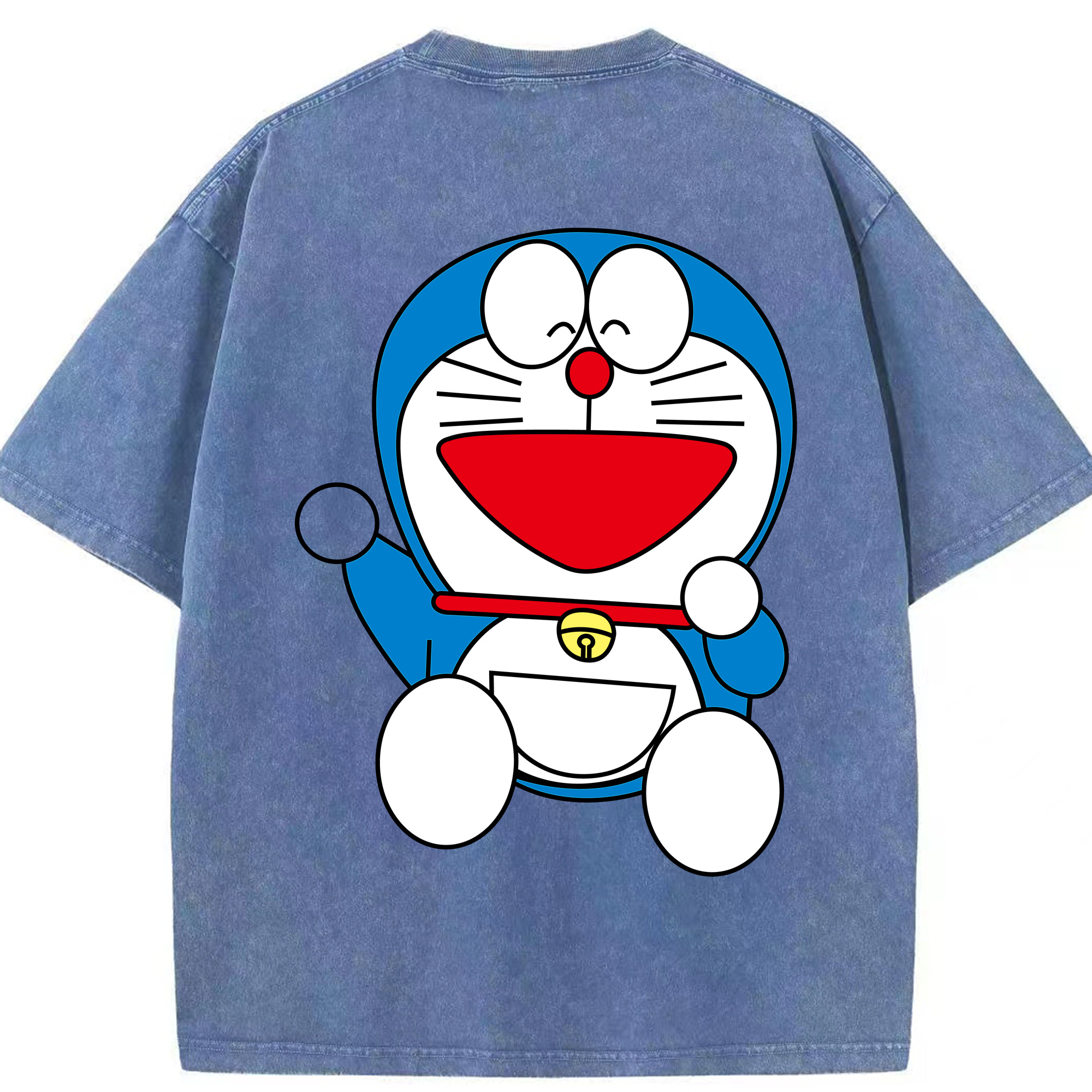 （画像用） ドラえもん Doraemon 綿100% ヴィンテージ風 半袖Tシャツ（背面プリント）