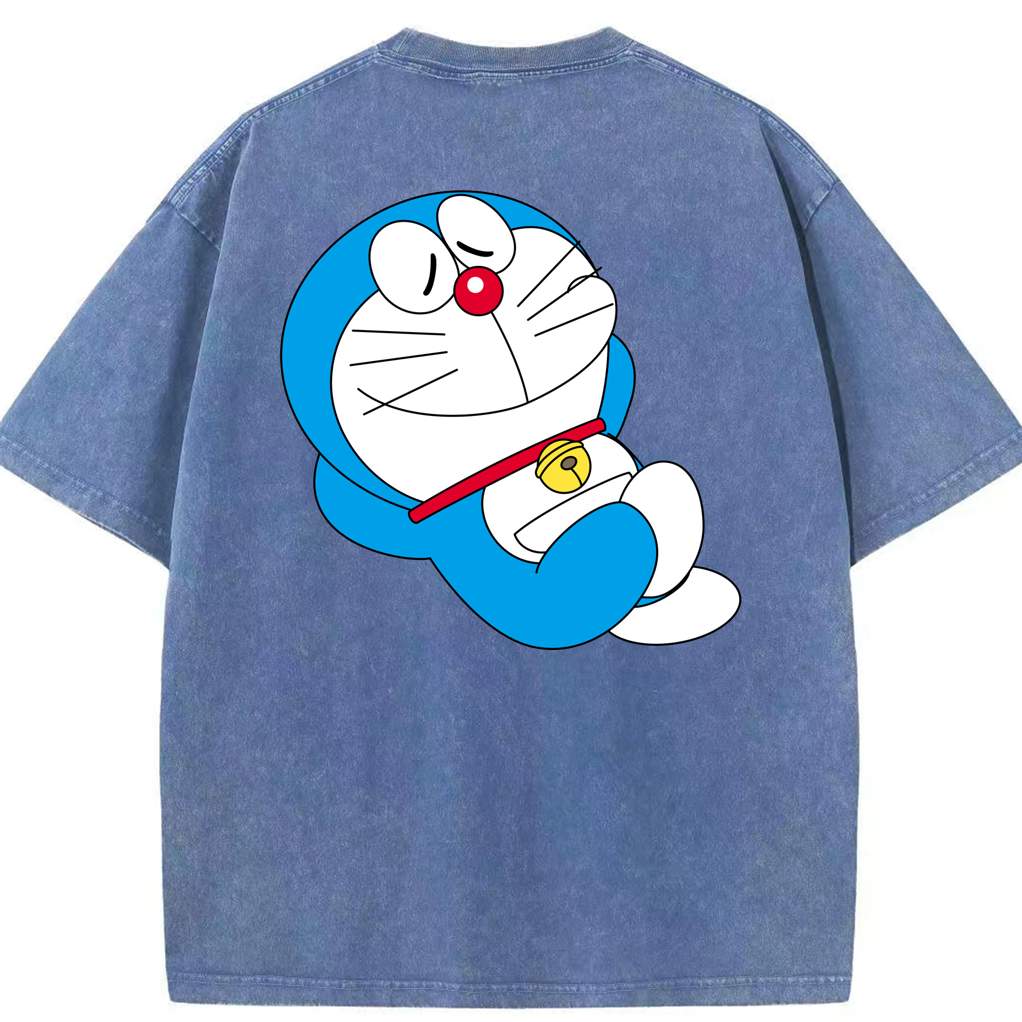 （画像用） ドラえもん Doraemon 綿100% ヴィンテージ風 半袖Tシャツ（背面プリント）