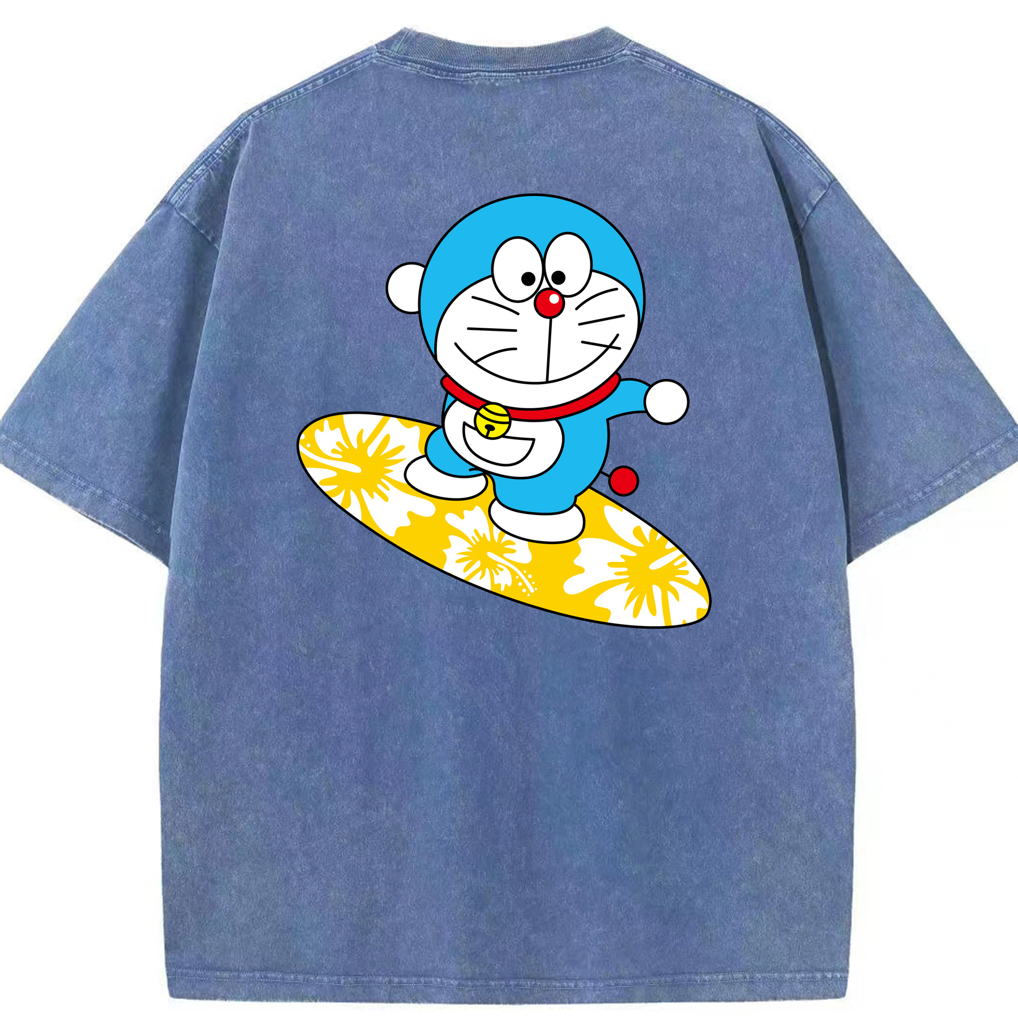 （画像用） ドラえもん Doraemon 綿100% ヴィンテージ風 半袖Tシャツ（背面プリント）