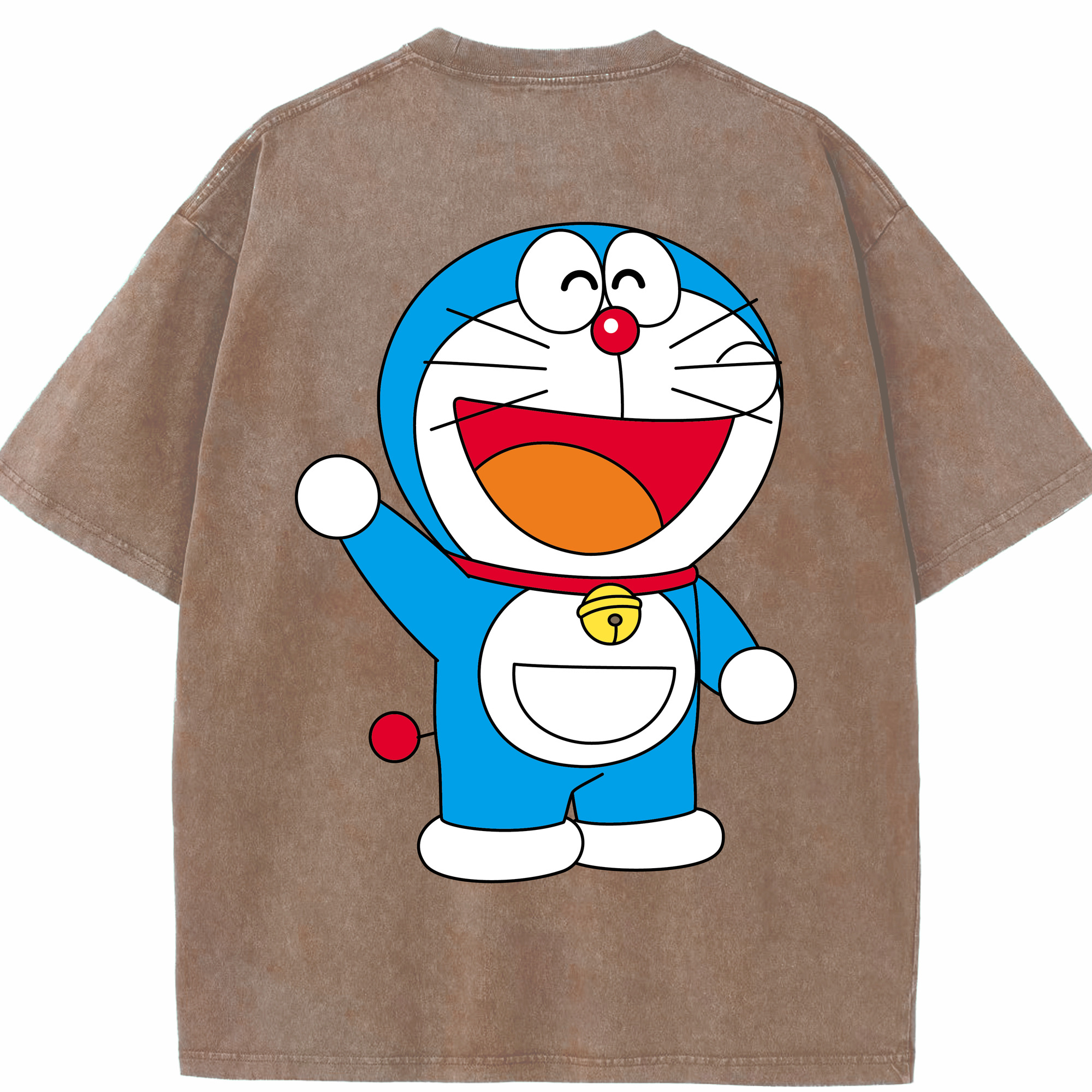 （画像用） ドラえもん Doraemon 綿100% ヴィンテージ風 半袖Tシャツ（背面プリント）