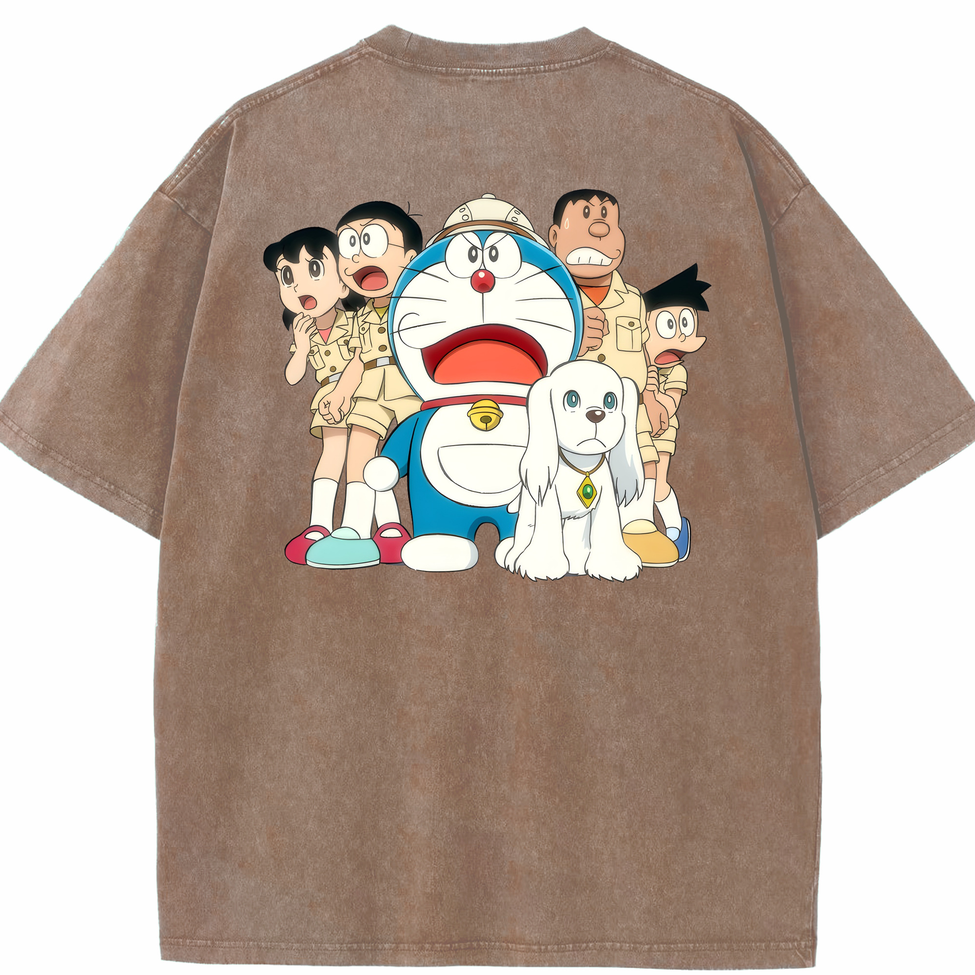 （画像用） ドラえもん Doraemon 綿100% ヴィンテージ風 半袖Tシャツ（背面プリント）