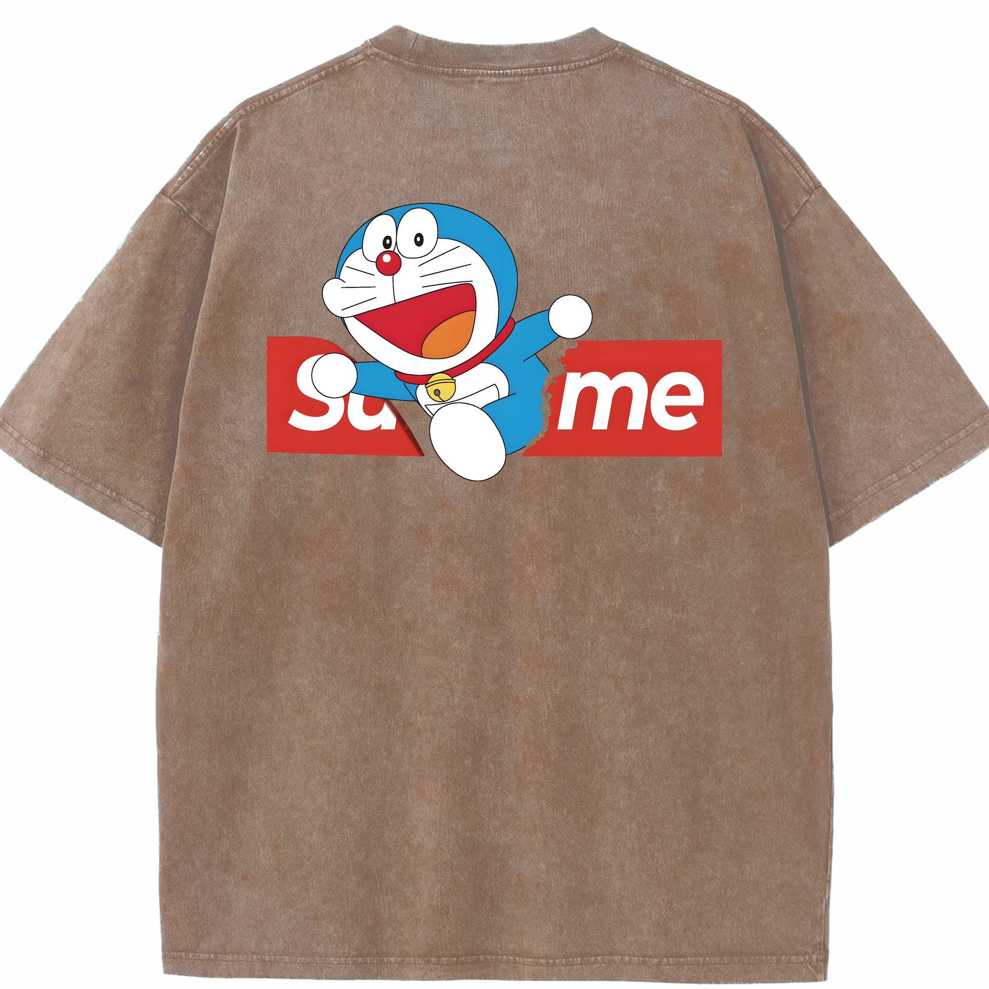 （画像用） ドラえもん Doraemon 綿100% ヴィンテージ風 半袖Tシャツ（背面プリント）