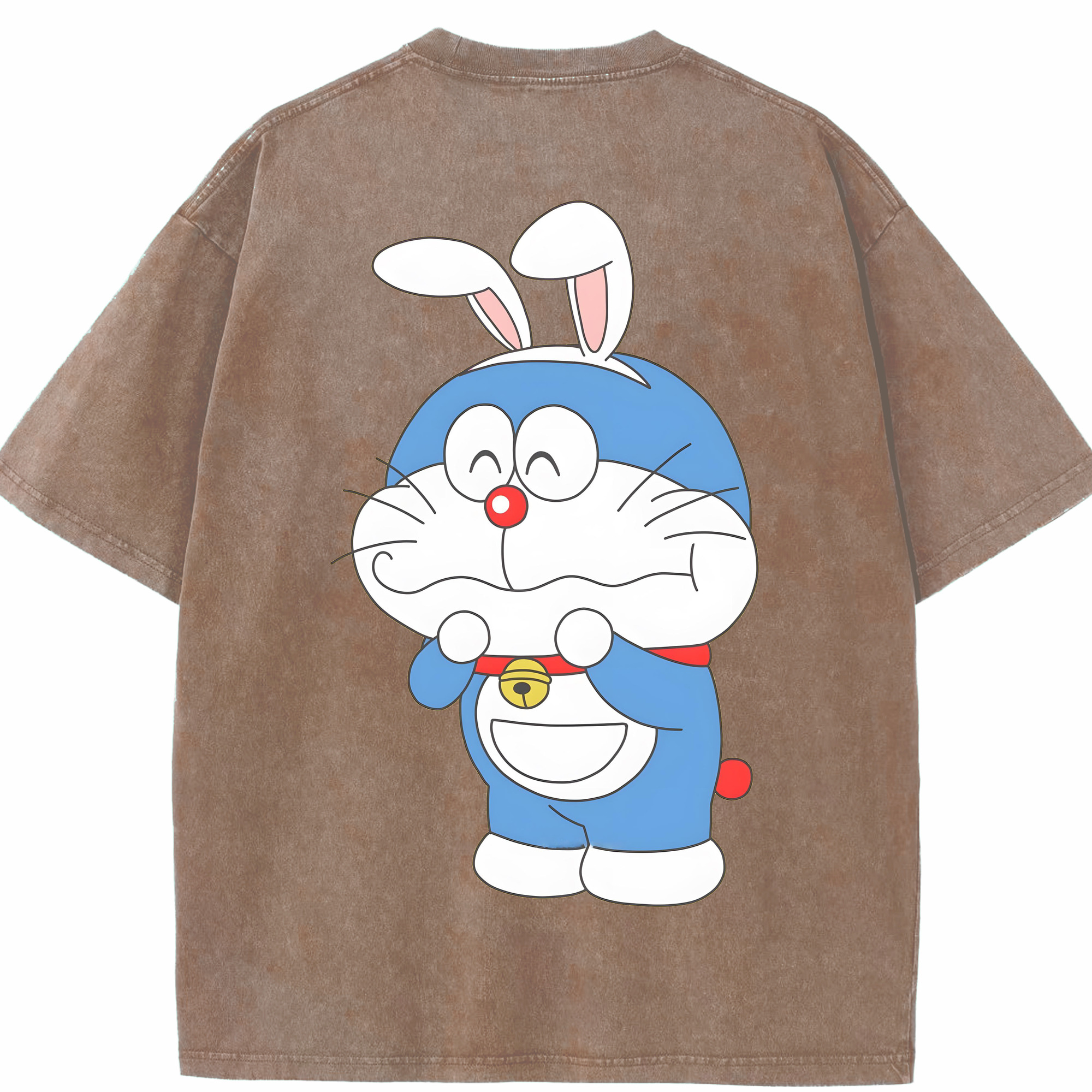 （画像用） ドラえもん Doraemon 綿100% ヴィンテージ風 半袖Tシャツ（背面プリント）