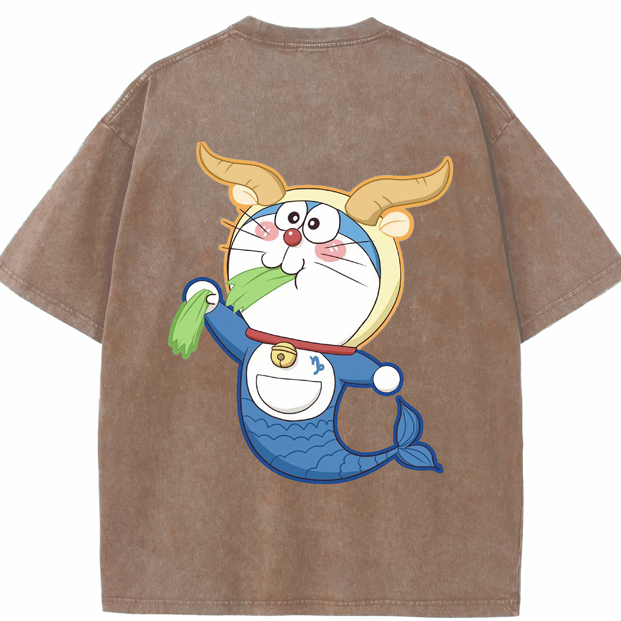 （画像用） ドラえもん Doraemon 綿100% ヴィンテージ風 半袖Tシャツ（背面プリント）