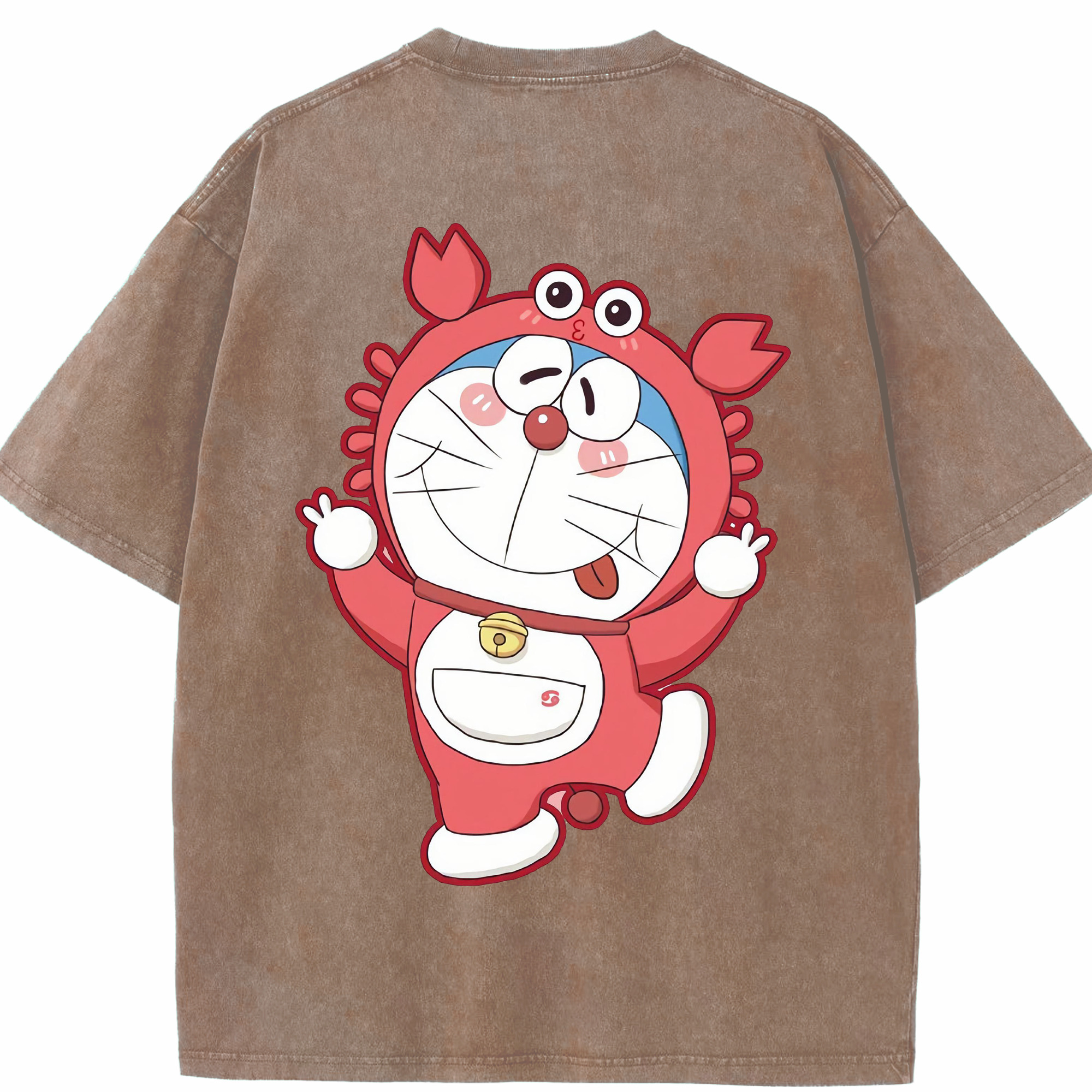（画像用） ドラえもん Doraemon 綿100% ヴィンテージ風 半袖Tシャツ（背面プリント）