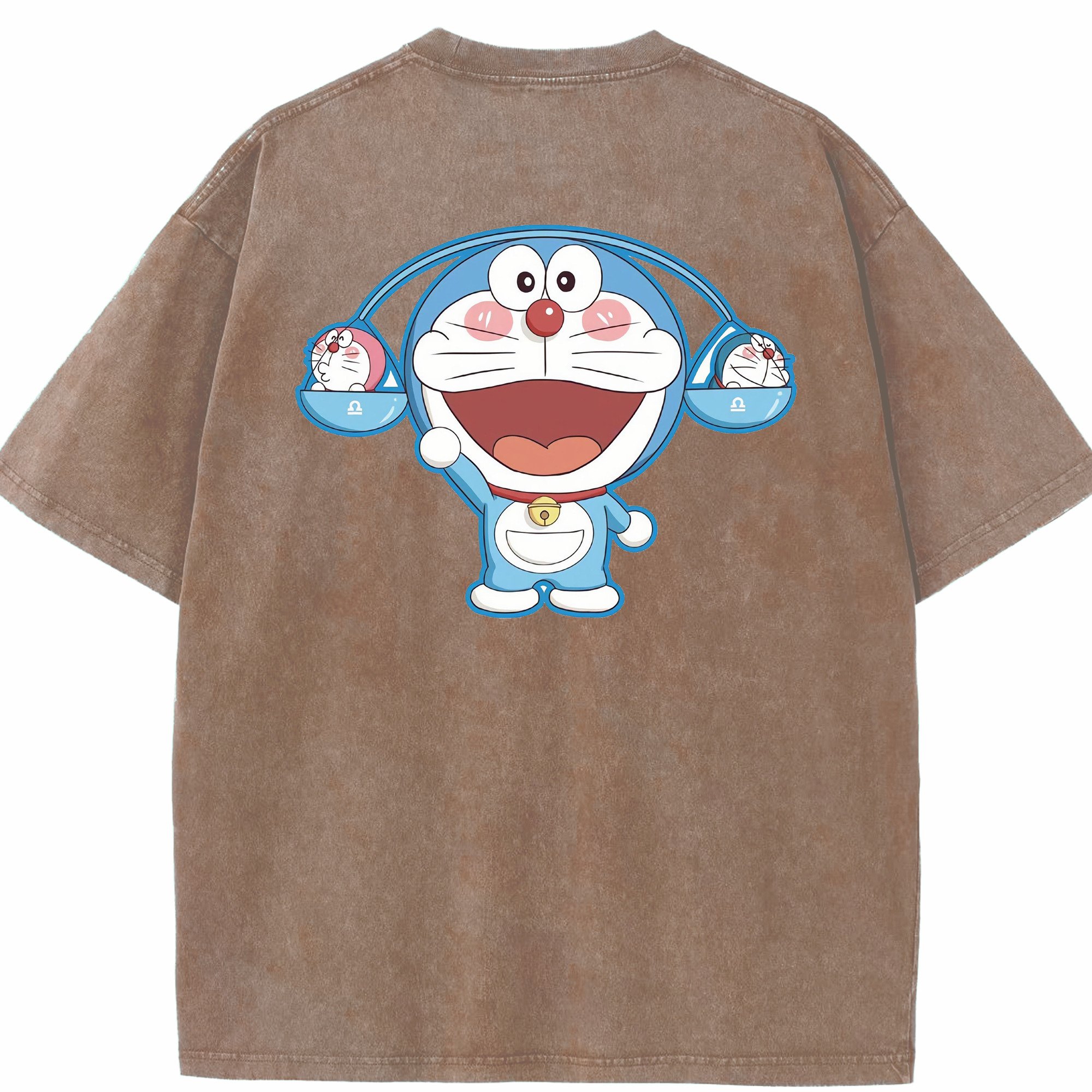 （画像用） ドラえもん Doraemon 綿100% ヴィンテージ風 半袖Tシャツ（背面プリント）