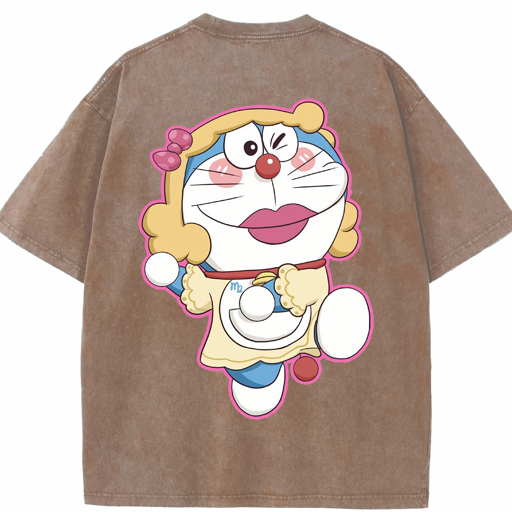（画像用） ドラえもん Doraemon 綿100% ヴィンテージ風 半袖Tシャツ（背面プリント）