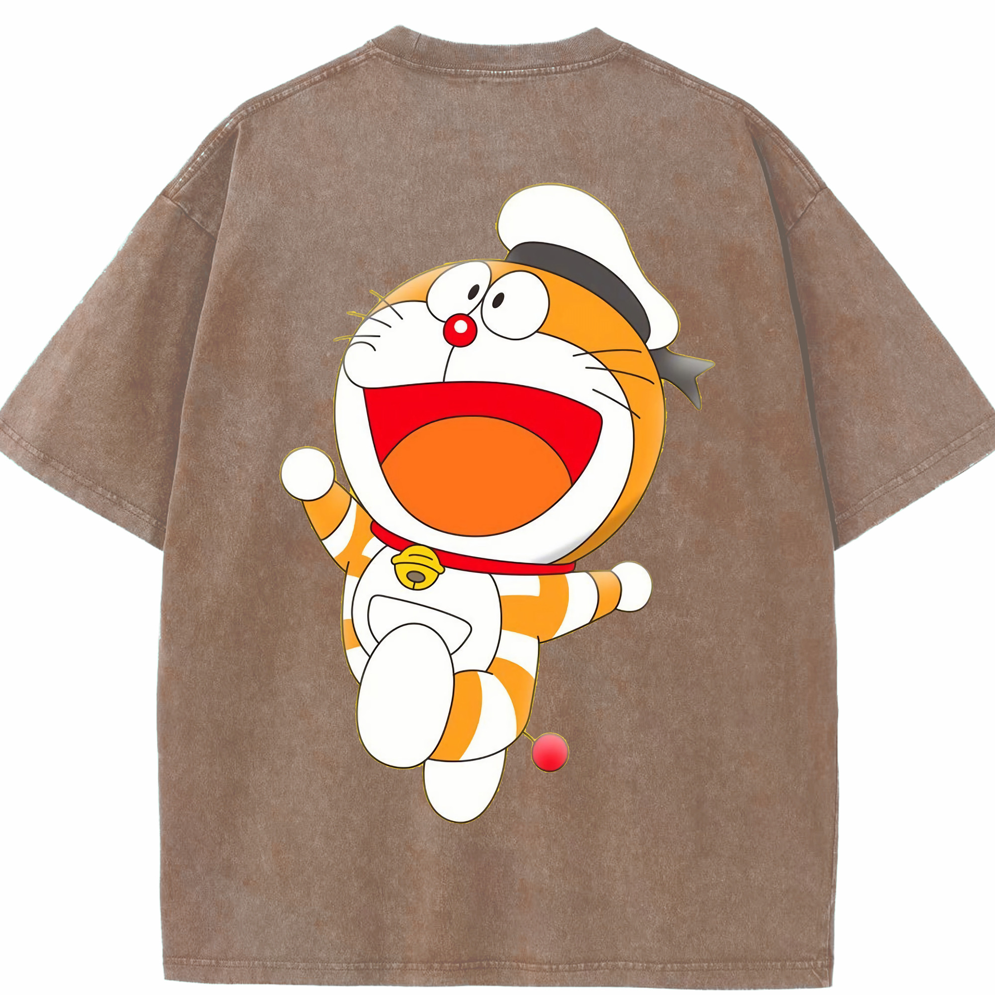 （画像用） ドラえもん Doraemon 綿100% ヴィンテージ風 半袖Tシャツ（背面プリント）
