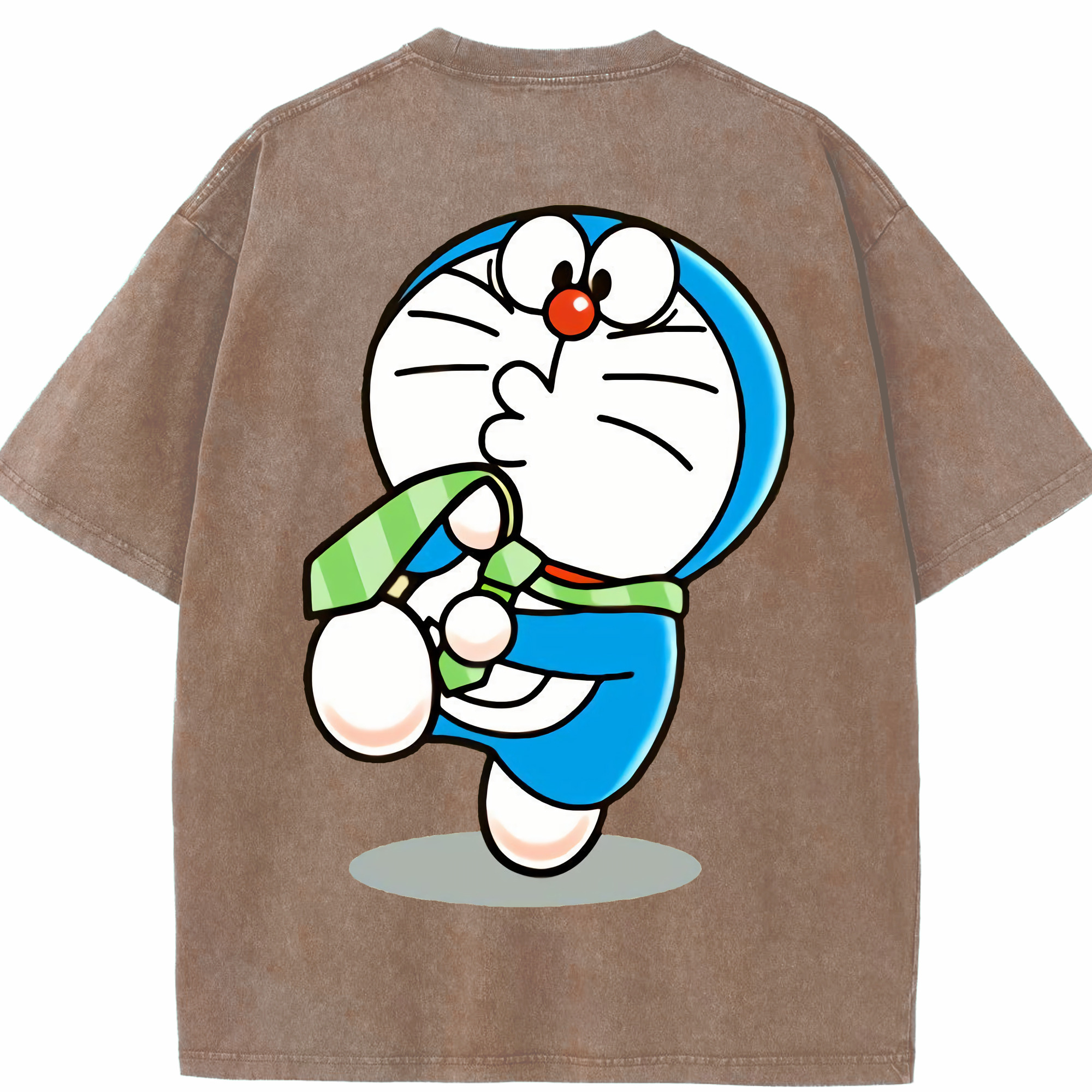 （画像用） ドラえもん Doraemon 綿100% ヴィンテージ風 半袖Tシャツ（背面プリント）