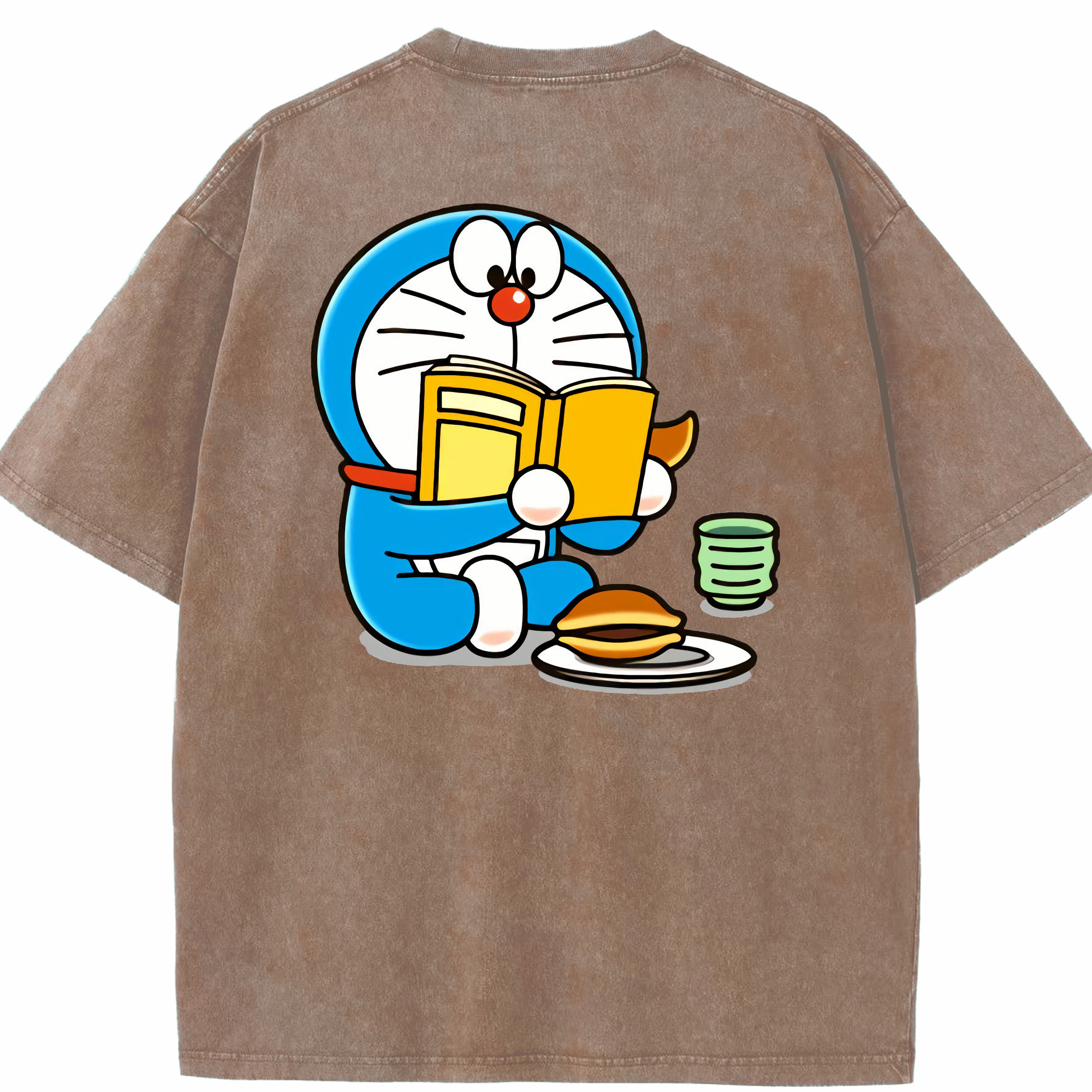 （画像用） ドラえもん Doraemon 綿100% ヴィンテージ風 半袖Tシャツ（背面プリント）