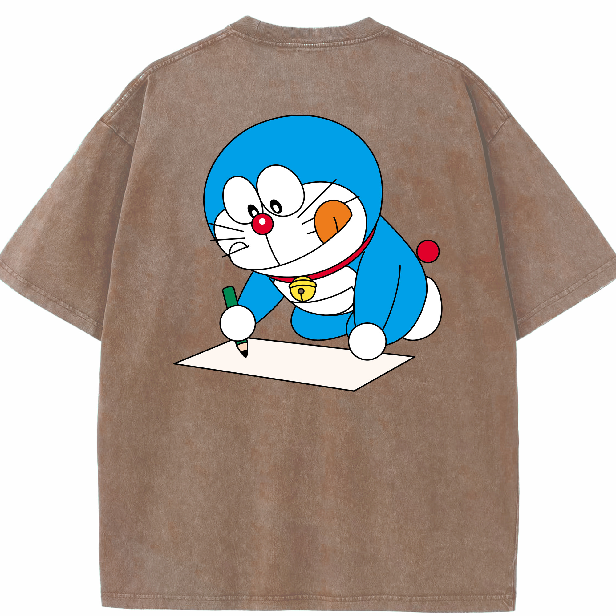 （画像用） ドラえもん Doraemon 綿100% ヴィンテージ風 半袖Tシャツ（背面プリント）