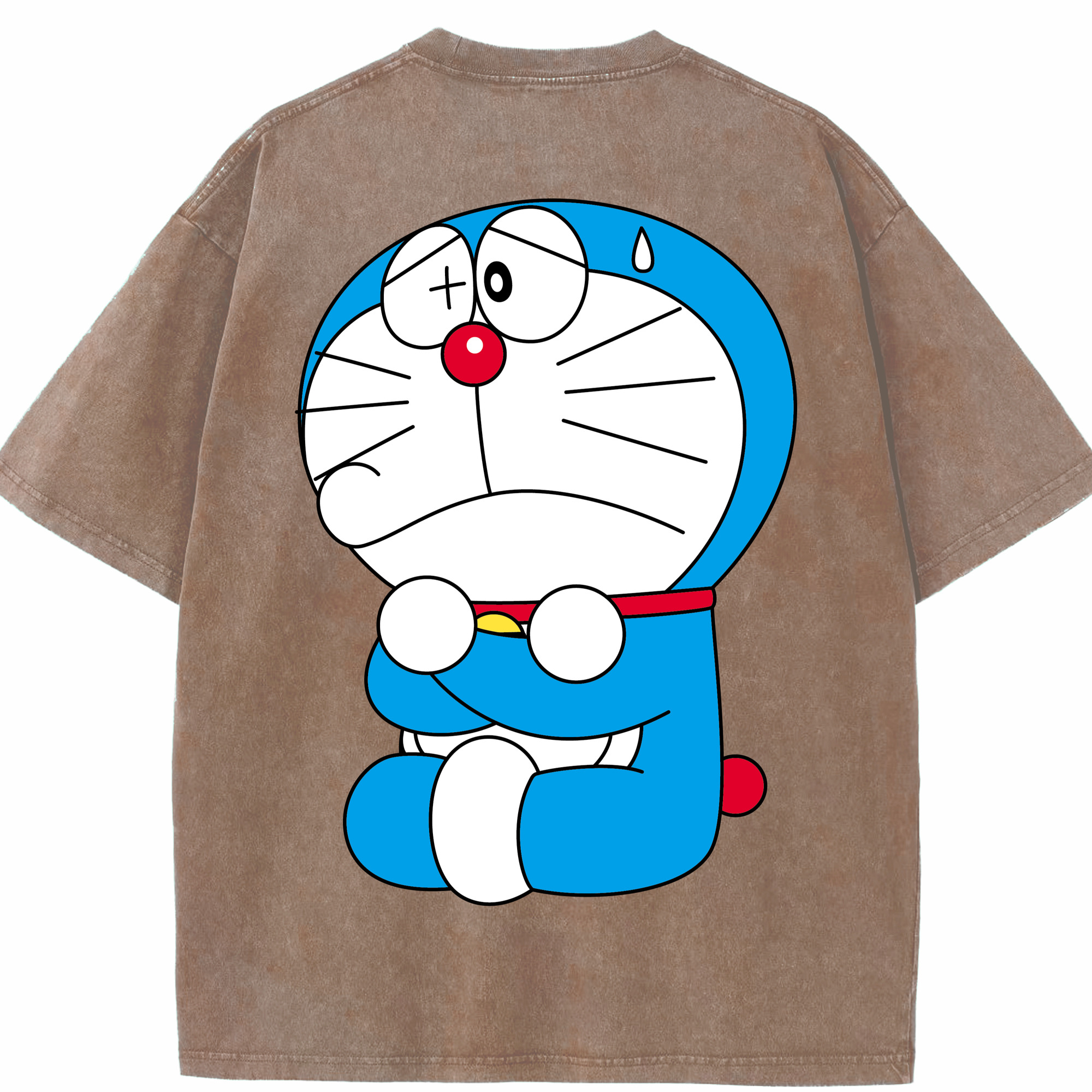 （画像用） ドラえもん Doraemon 綿100% ヴィンテージ風 半袖Tシャツ（背面プリント）