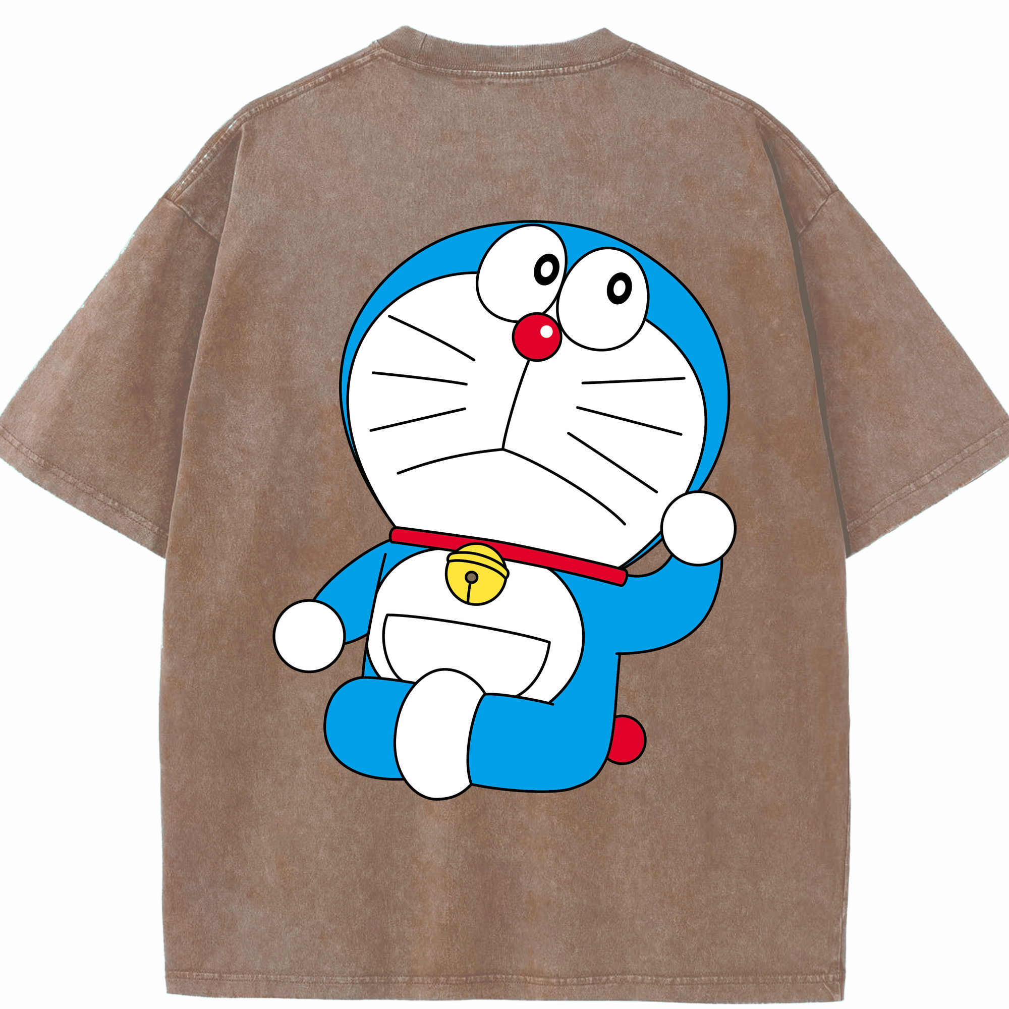 （画像用） ドラえもん Doraemon 綿100% ヴィンテージ風 半袖Tシャツ（背面プリント）