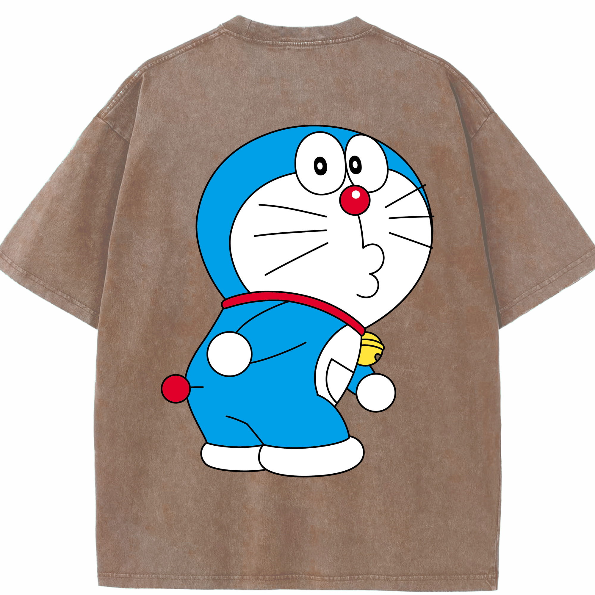 （画像用） ドラえもん Doraemon 綿100% ヴィンテージ風 半袖Tシャツ（背面プリント）