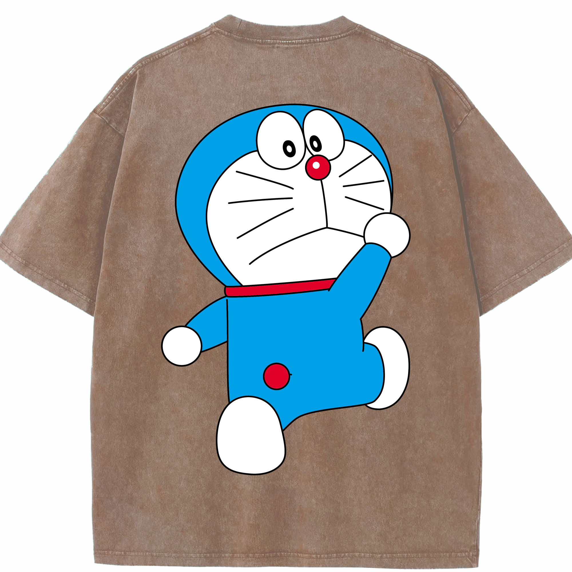 （画像用） ドラえもん Doraemon 綿100% ヴィンテージ風 半袖Tシャツ（背面プリント）