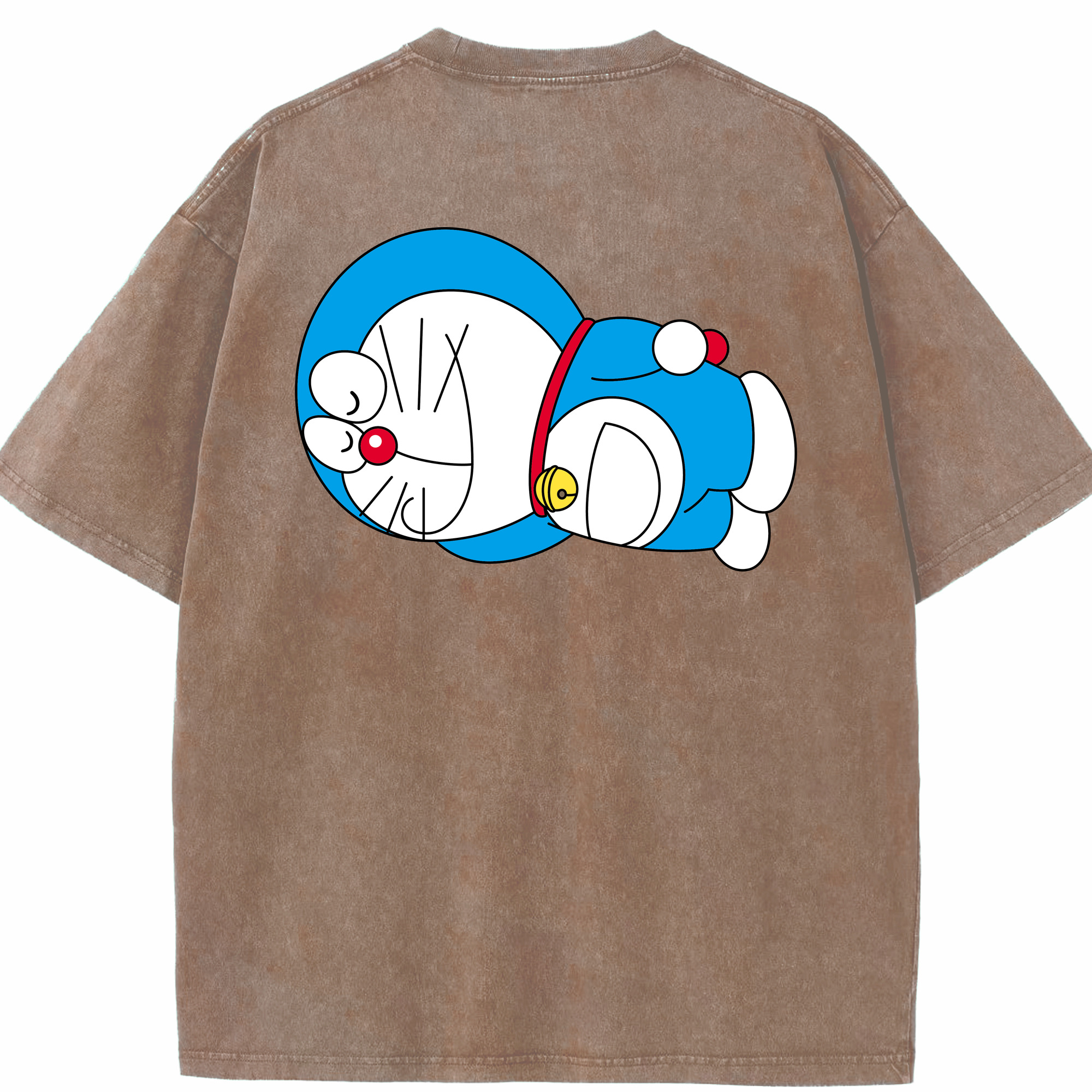 （画像用） ドラえもん Doraemon 綿100% ヴィンテージ風 半袖Tシャツ（背面プリント）