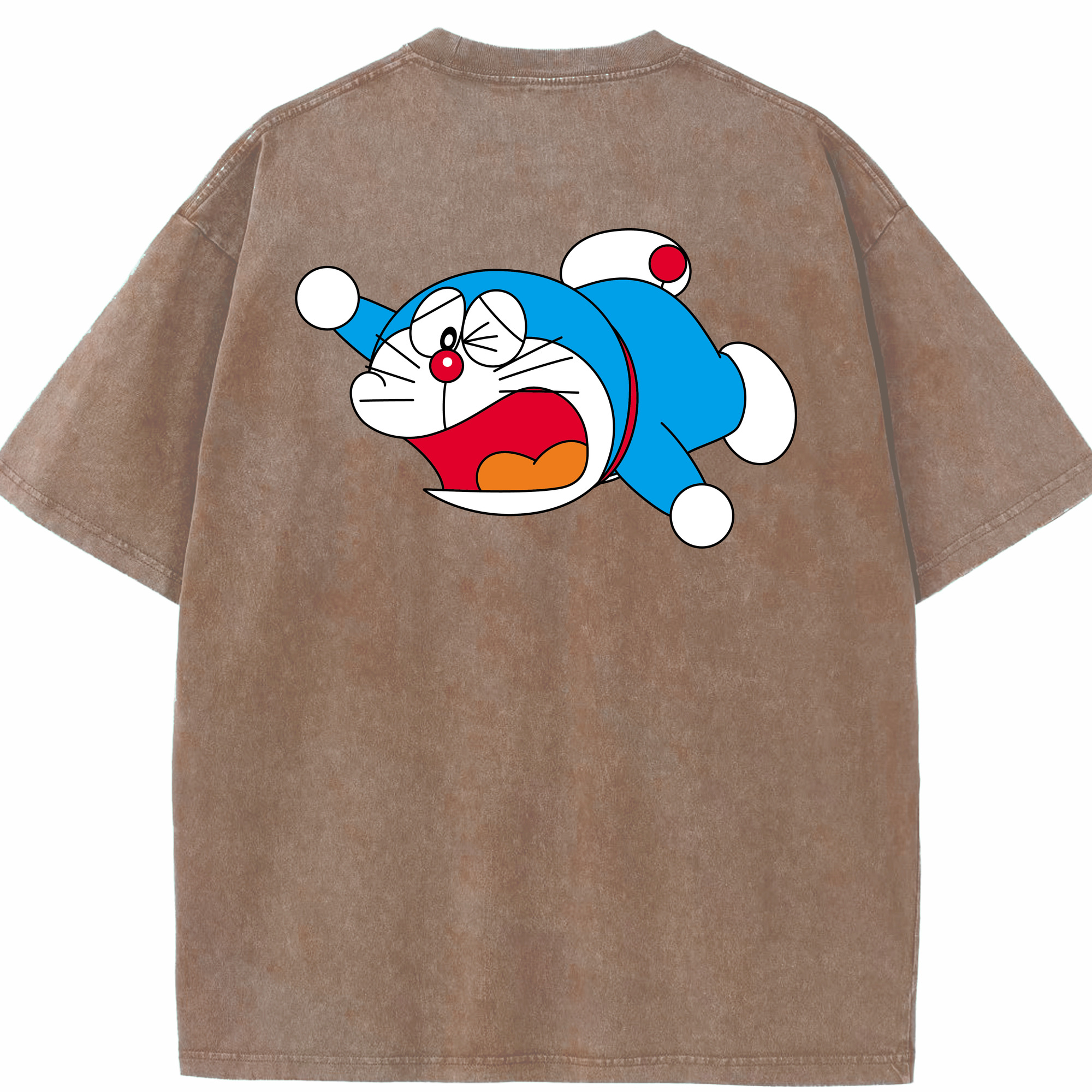（画像用） ドラえもん Doraemon 綿100% ヴィンテージ風 半袖Tシャツ（背面プリント）