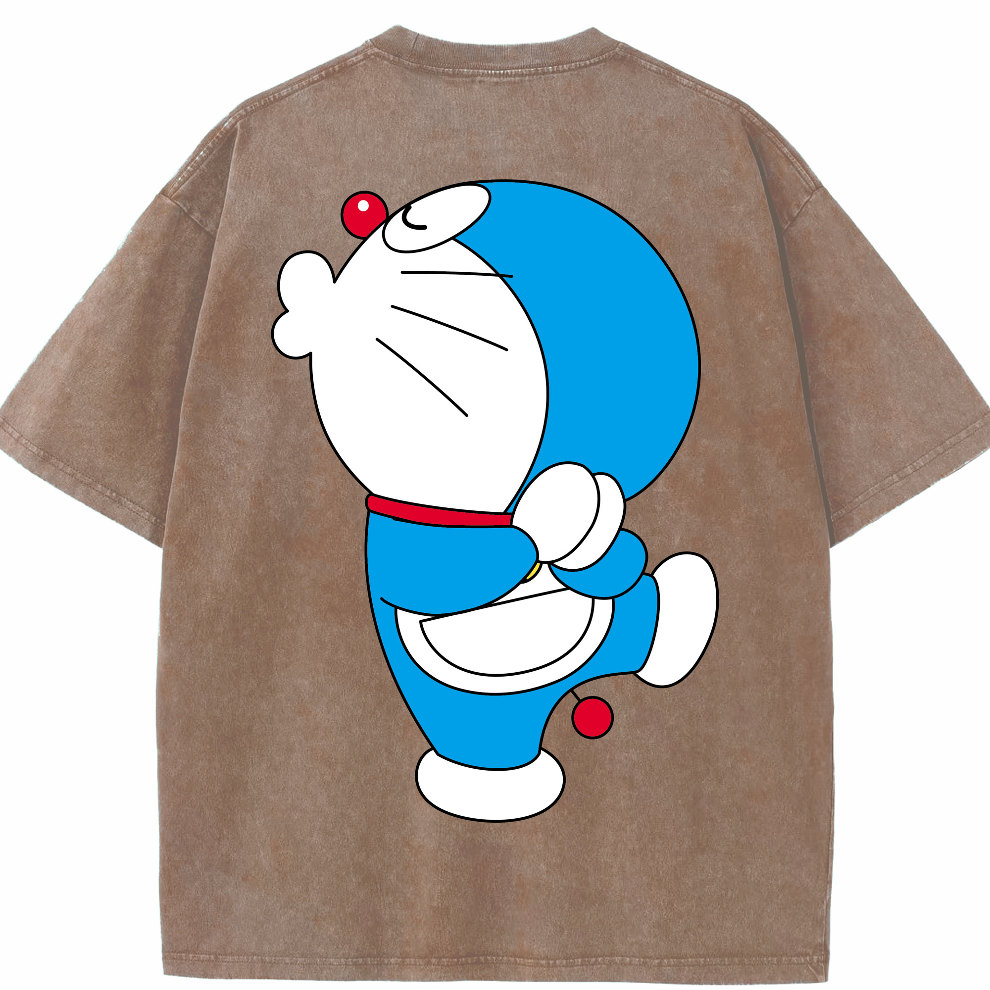 （画像用） ドラえもん Doraemon 綿100% ヴィンテージ風 半袖Tシャツ（背面プリント）
