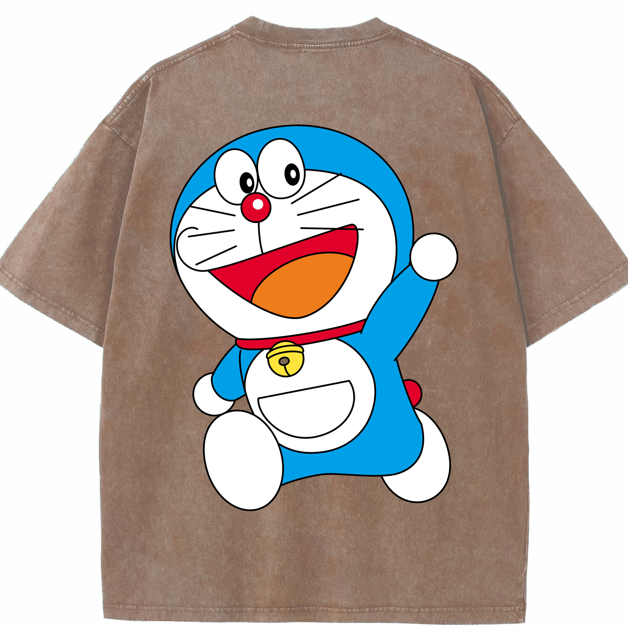（画像用） ドラえもん Doraemon 綿100% ヴィンテージ風 半袖Tシャツ（背面プリント）